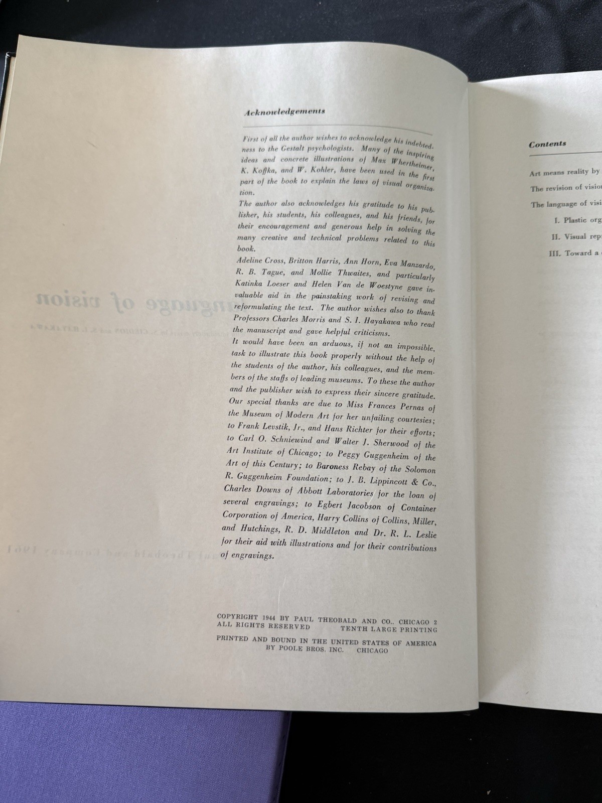 Language of Vision Gyorgy Kepes 1961 HC Paul Theobald Bauhaus Graphic Design