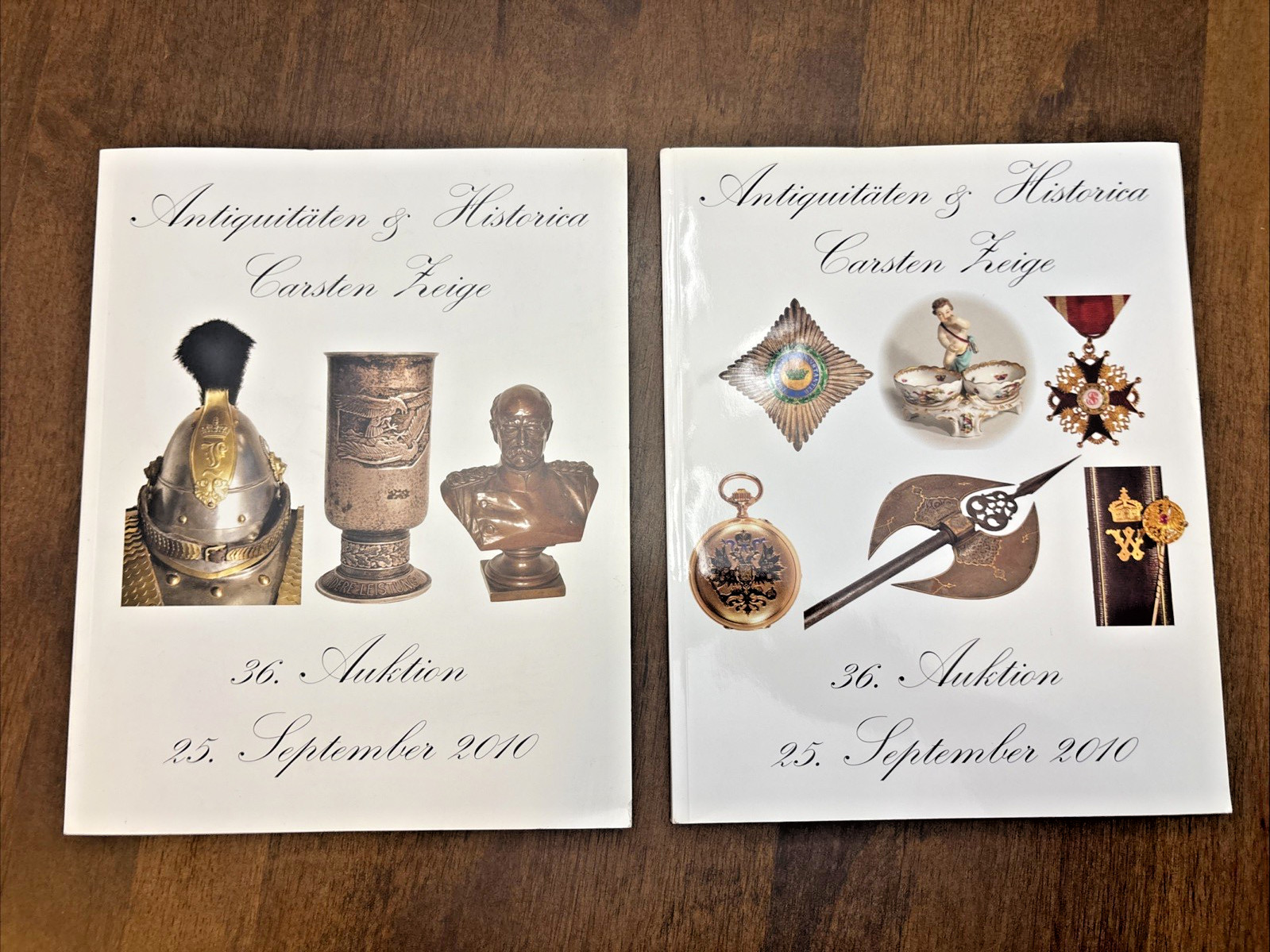 2 Antique Auction Books from Carsten Feige Berlin Germany Zeige in German 2010