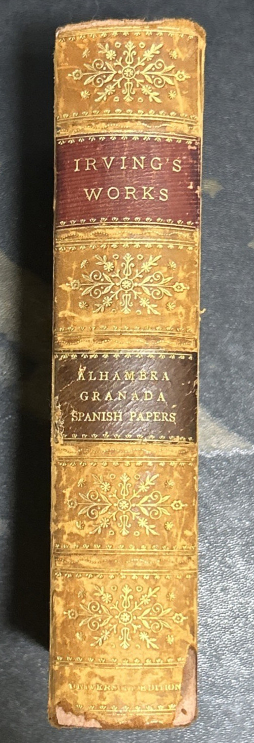 Antique Washington Irving Collected Works HC Alhambra Granada Hooper Clarke