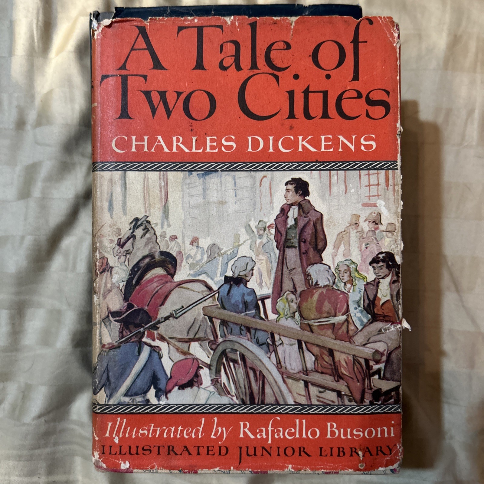 A TALE OF TWO CITIES by Charles Dickens Grosset HC/DJ Rafaello Busoni Art