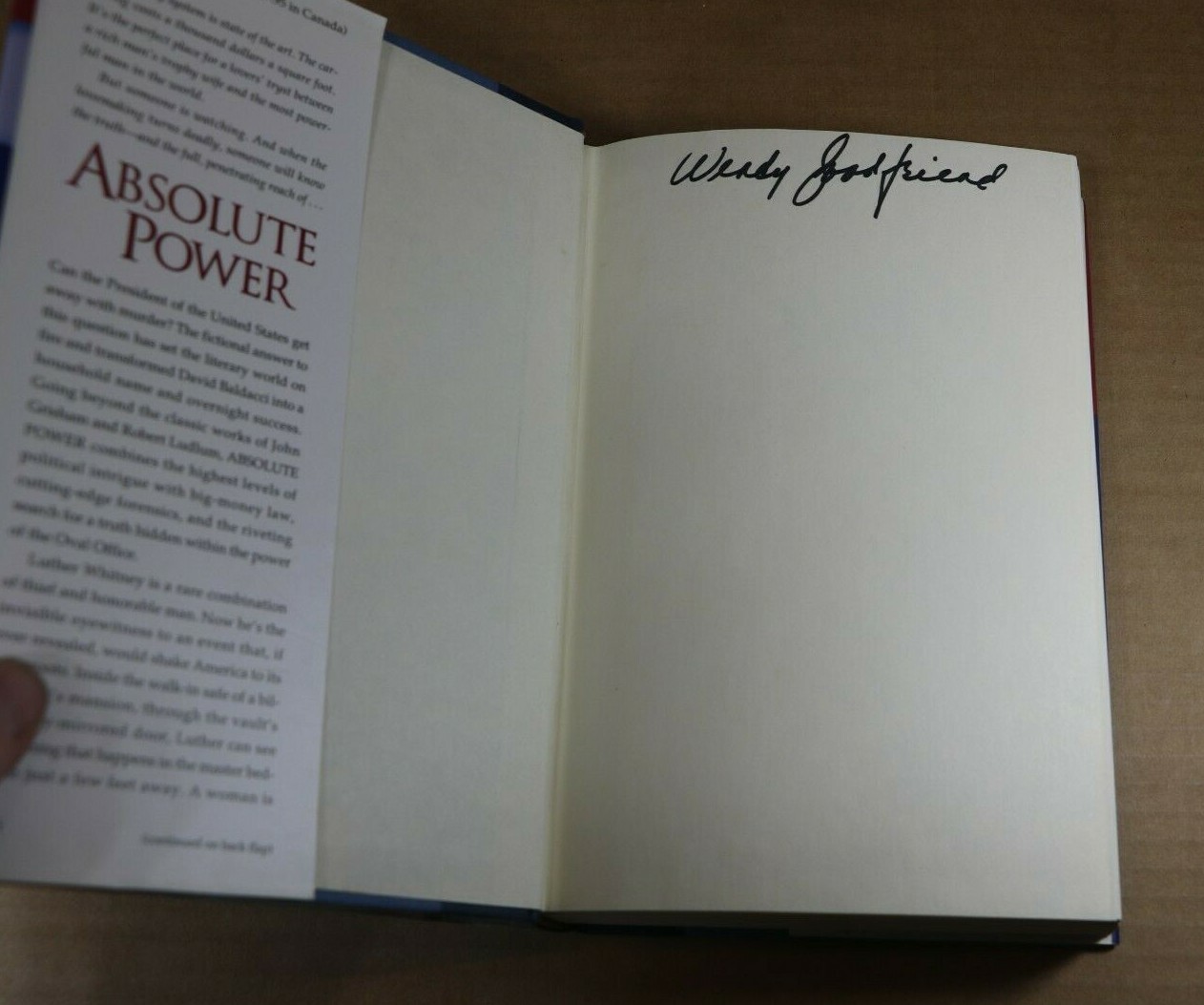 ABSOLUTE POWER, 1ST ED,1ST Printing, David Baldacci, His 1st Book HB, DJ