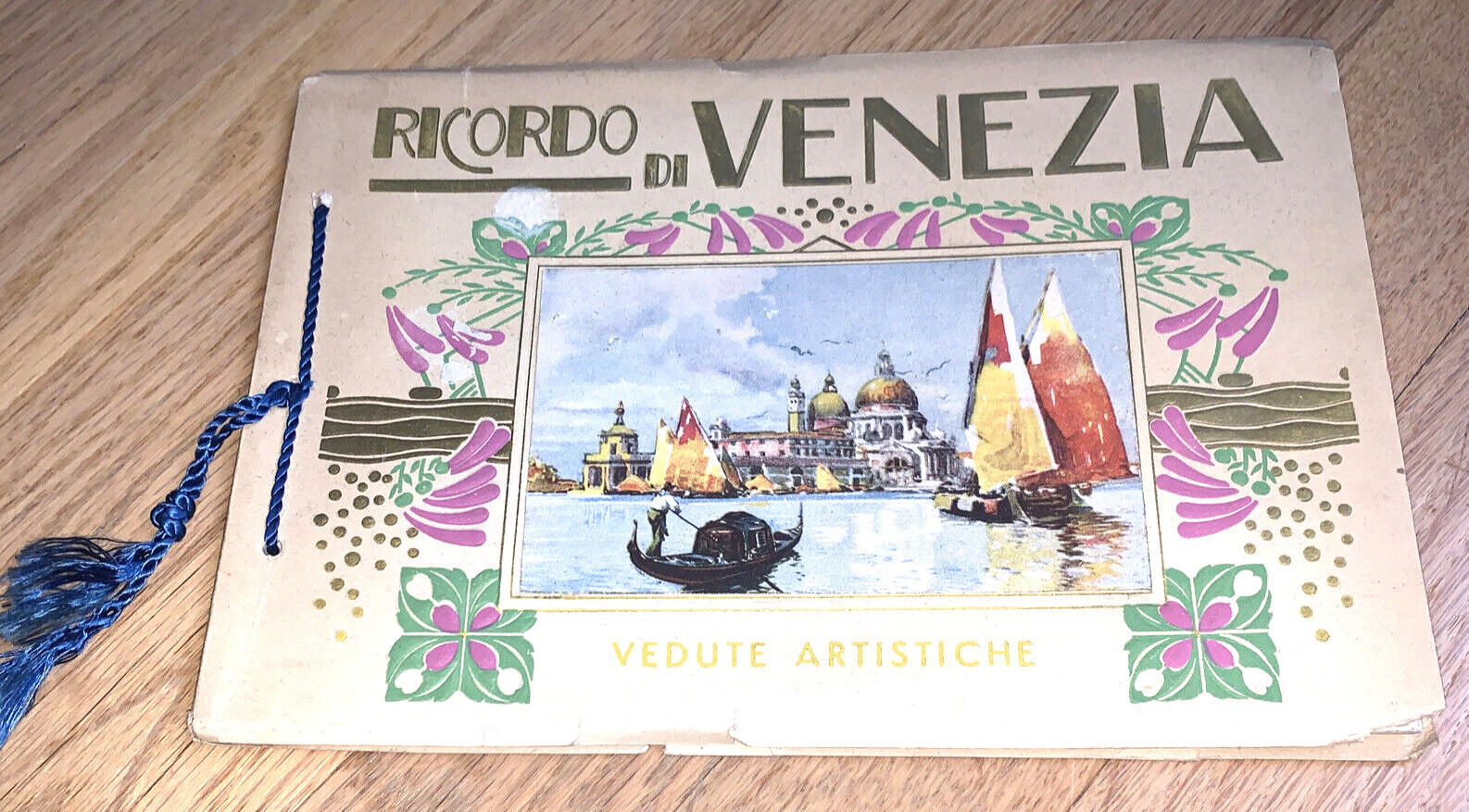 Vintage MEMORIES OF VENICE Picture Book RICORDO DI VENEZIA, Vedute Artistiche