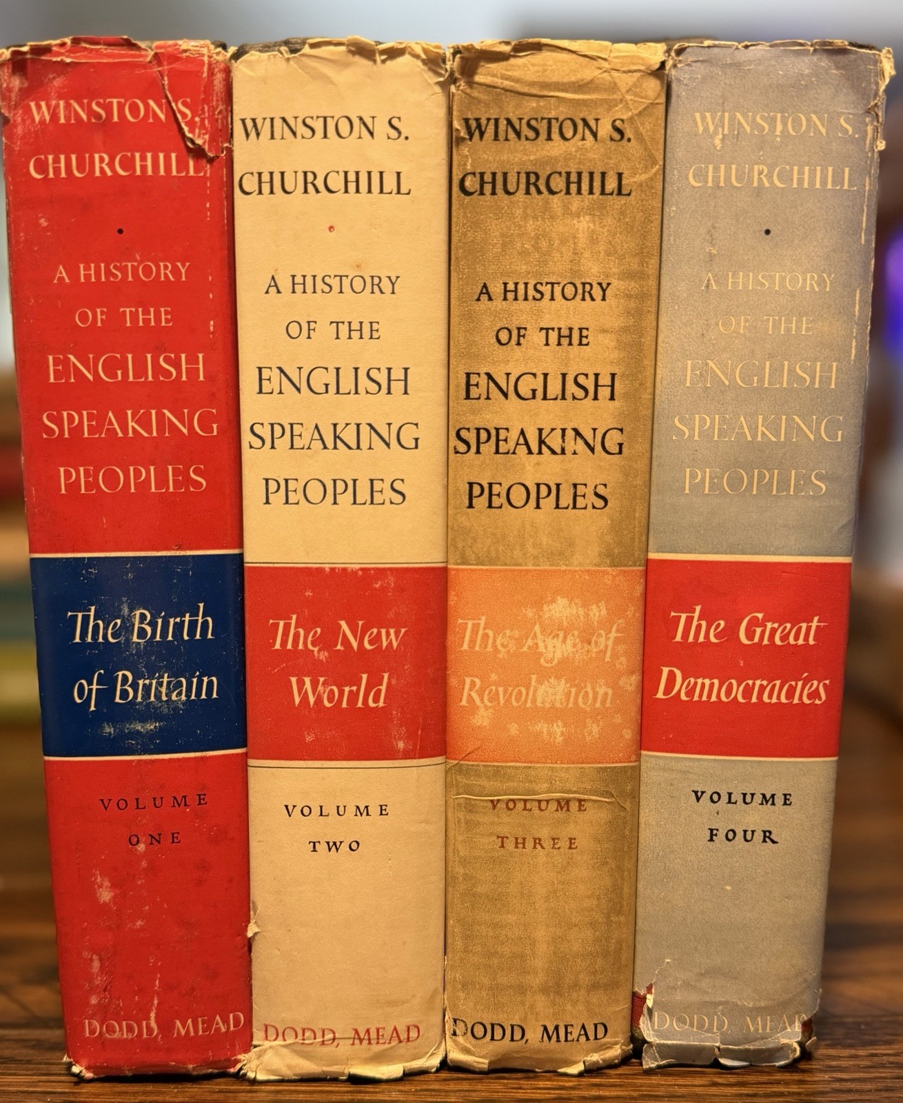 Winston S. Churchill A History of the English Speaking Peoples 4 Vol Set DJ HC