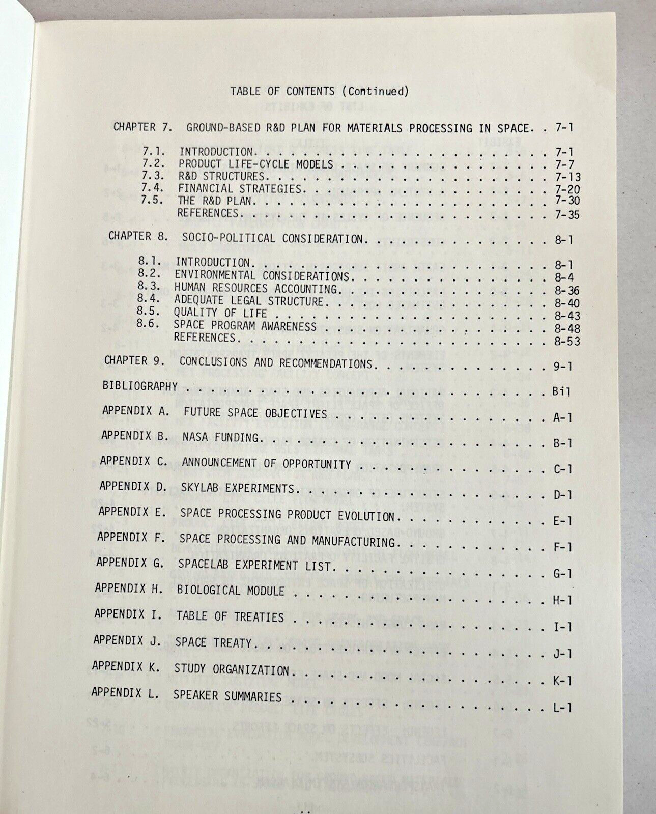 Planning for Materials Processing in Space (1977) ~ University of Alabama