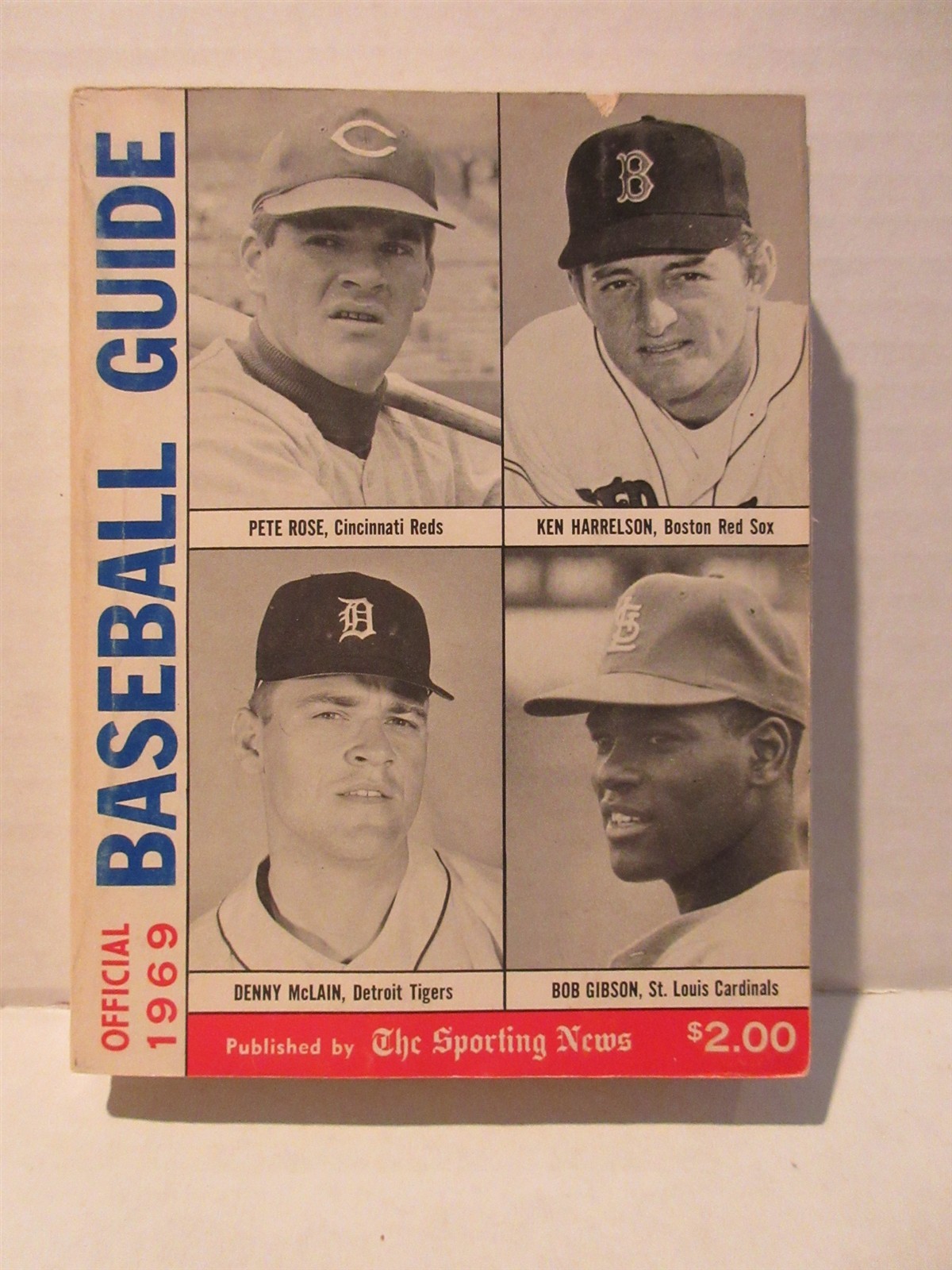 1969 Sporting News Baseball Guide Pete Rose Bob Gibson Denny McLain Harrelson