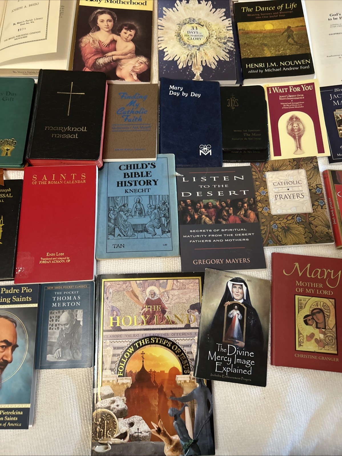 Huge Vintage Lot Of 70+ Catholic Books, Mass Missals, Prayer & Saint Devotionals