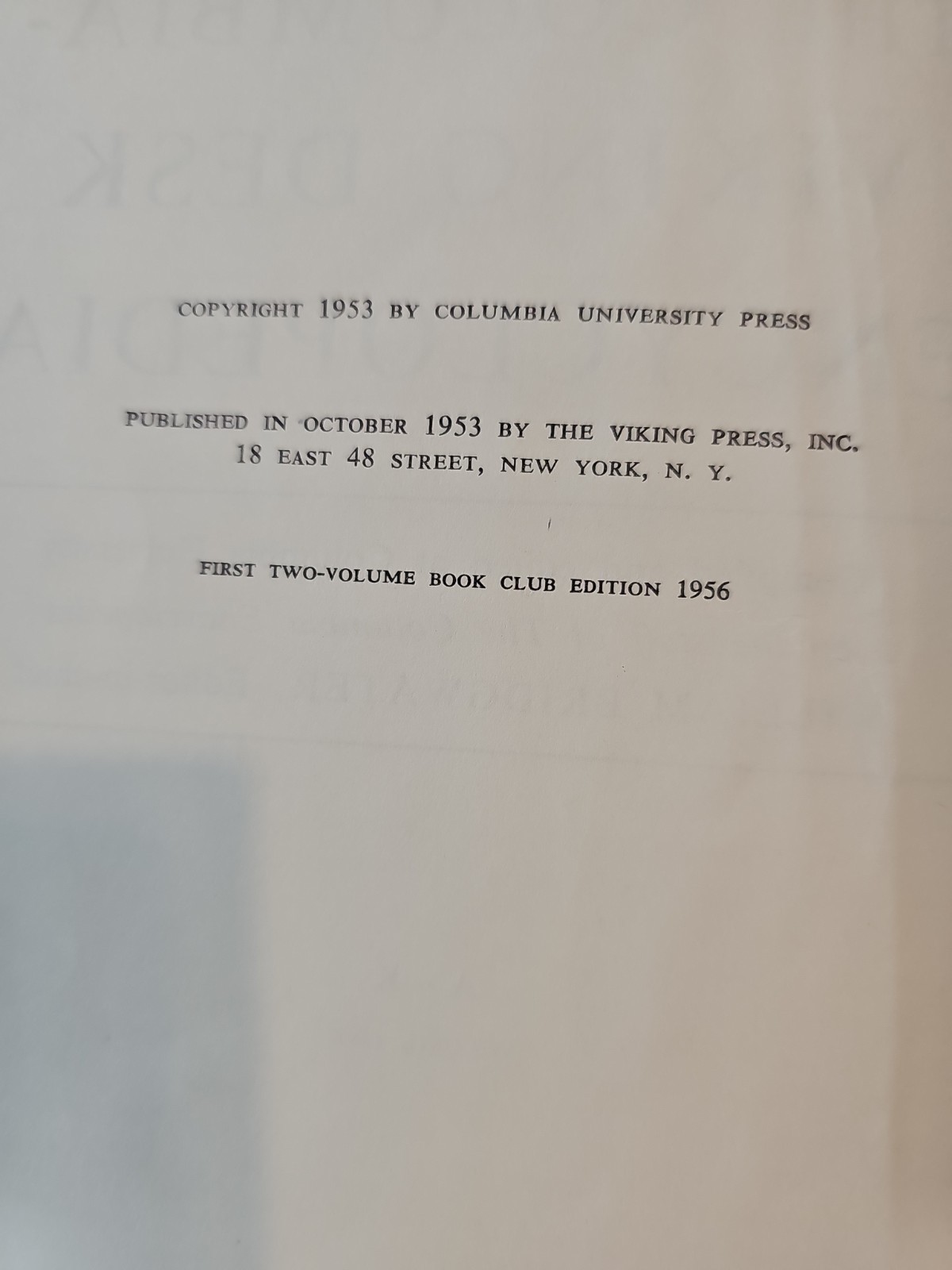 The Columbia Viking Desk Encyclopedia A-K 1953 William Bridgewater Viking Press