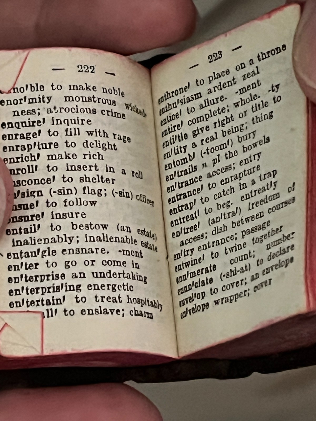 ? LITTLE WEBSTER MINI DICTIONARY • LEATHER?BOUND • 18,000 WORDS • GERMANY