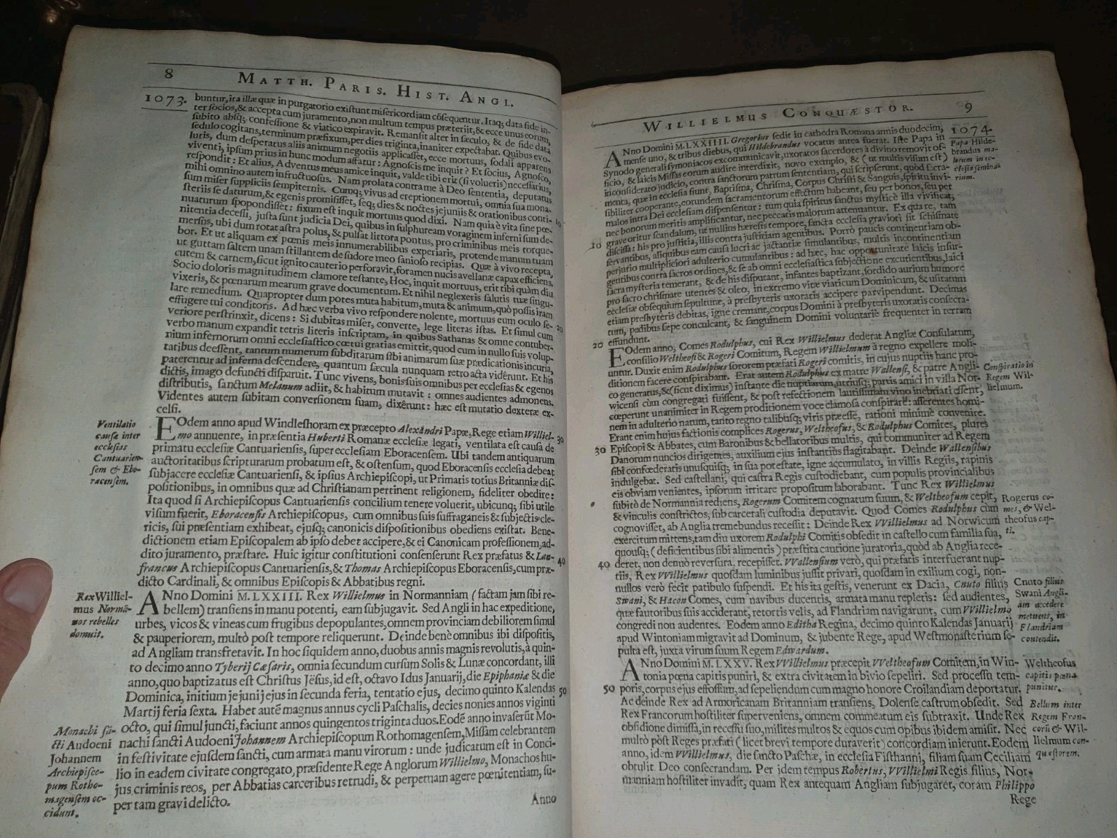 1640 HISTORY OF the ENGLISH by MATTHEW PARIS or the MONK of St ALBANS HISTORIA