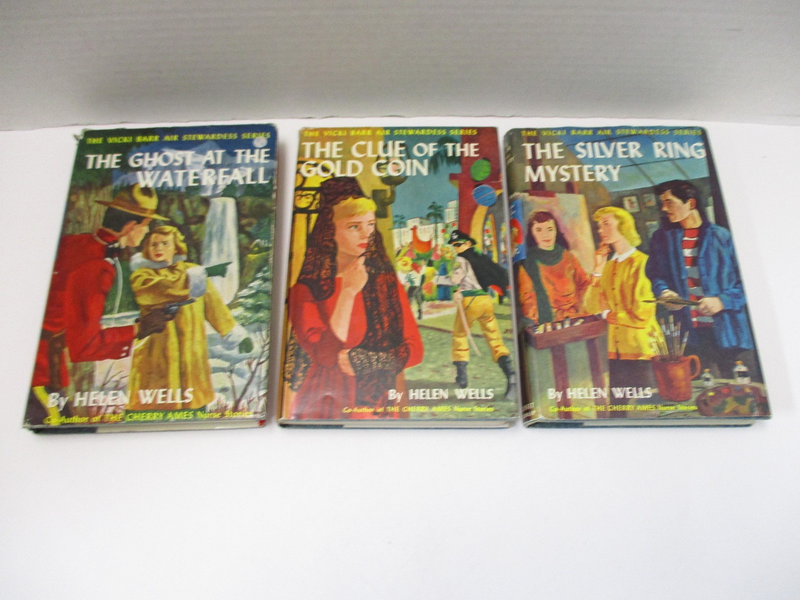 VICKI BARR #11 #12 #13 Ghost at Waterfall Gold Coin Silver Ring 3 Books w/ DJ