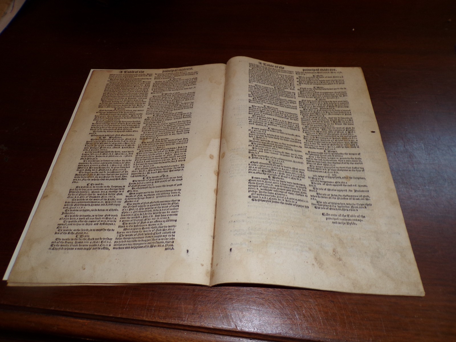 1549-Matthews Bible-14 Preliminary Leaves-Table of Principle Matters-Prologue