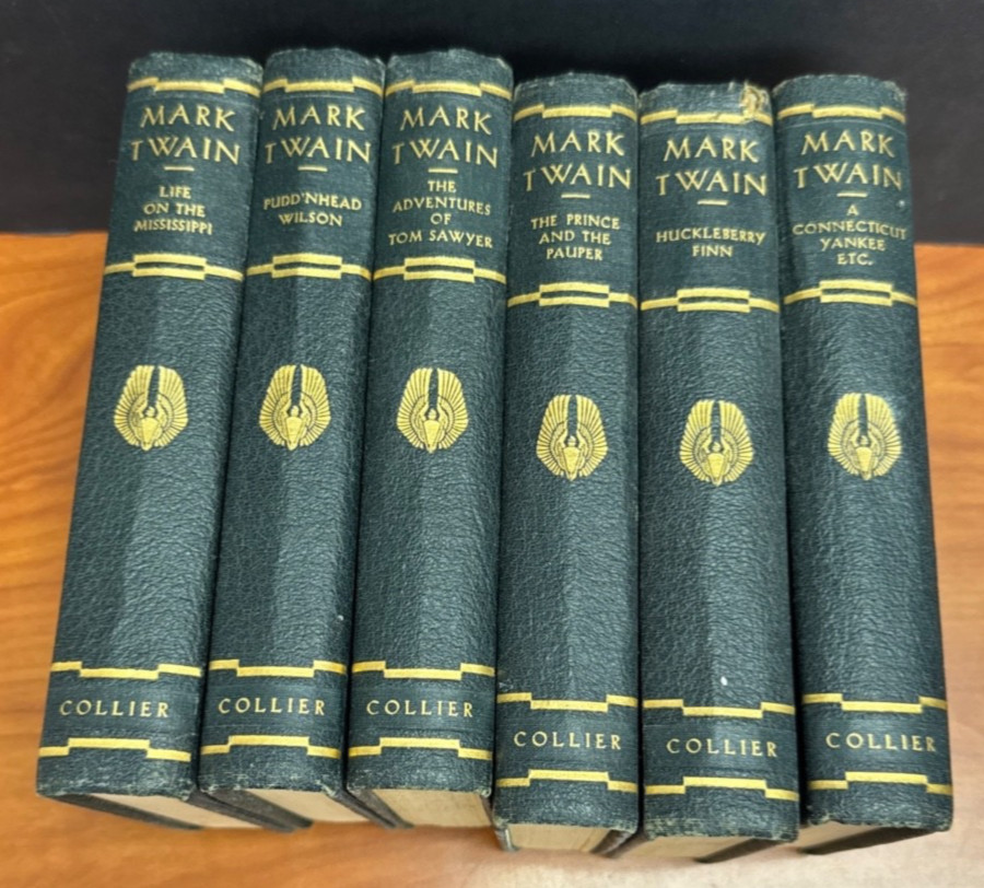 Mark Twain Set 6 HC PF Collier Books Era 1917-1922 Authorized Editions