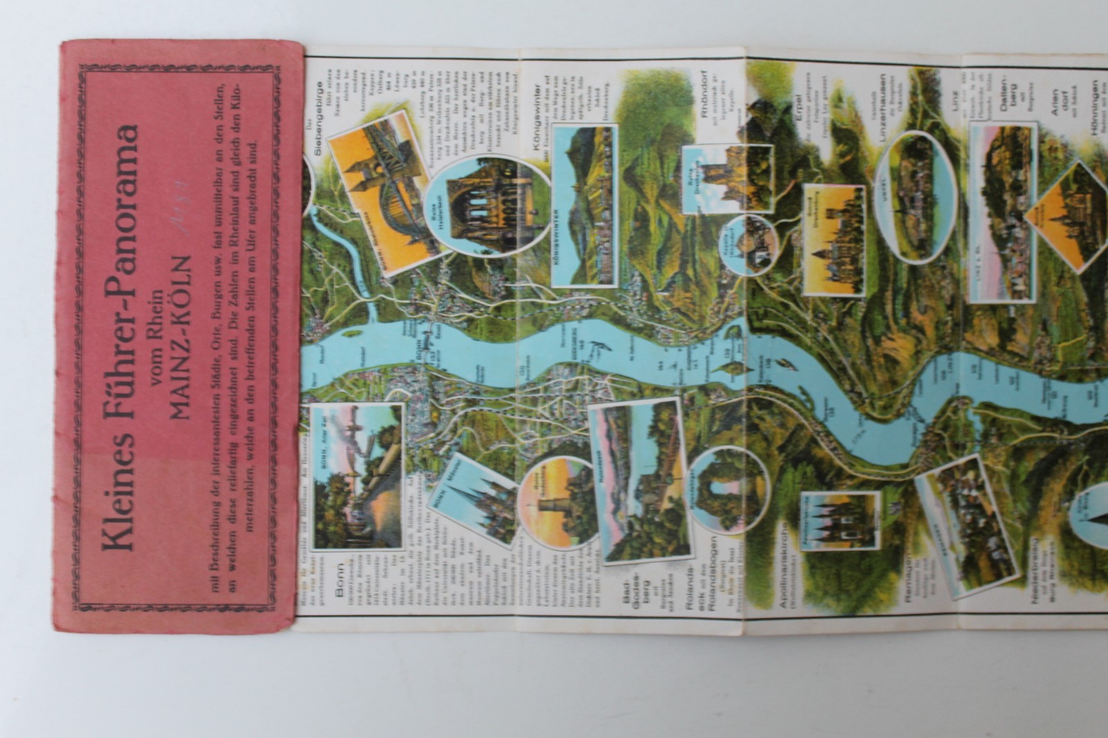 1189 Small Guide Panorama from the Rhine from Mainz to Cologne Coloured around 1925