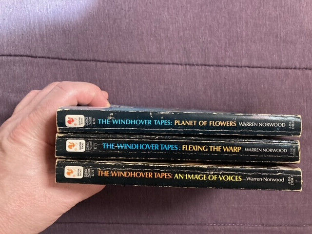 WARREN NORWOOD WINDHOVER TAPES SERIES LOT 0F 3 80s SCI FI NOVELS VG CONDITION