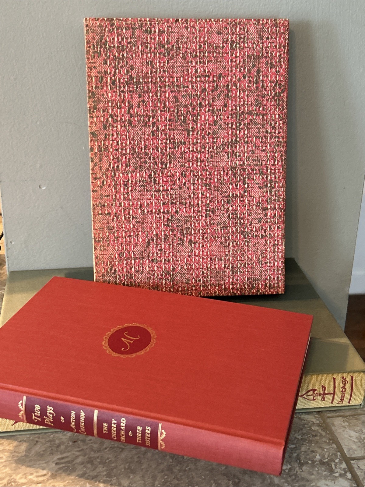 Heritage Press 6 BOOK LOT Decorative Red Gold Spine Slipcase Insert Hardcover