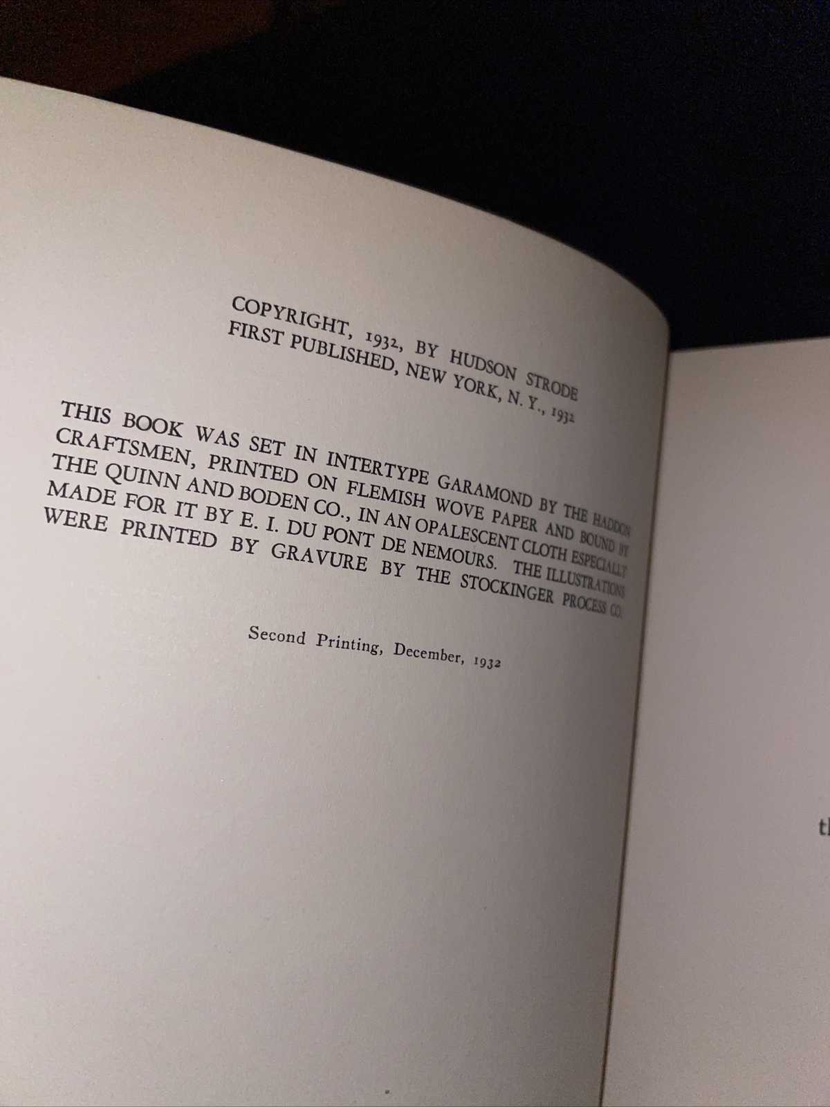 1932 HC – The Story of Bermuda – History – fine – Hudson Strode 1st ed. 2nd pr.