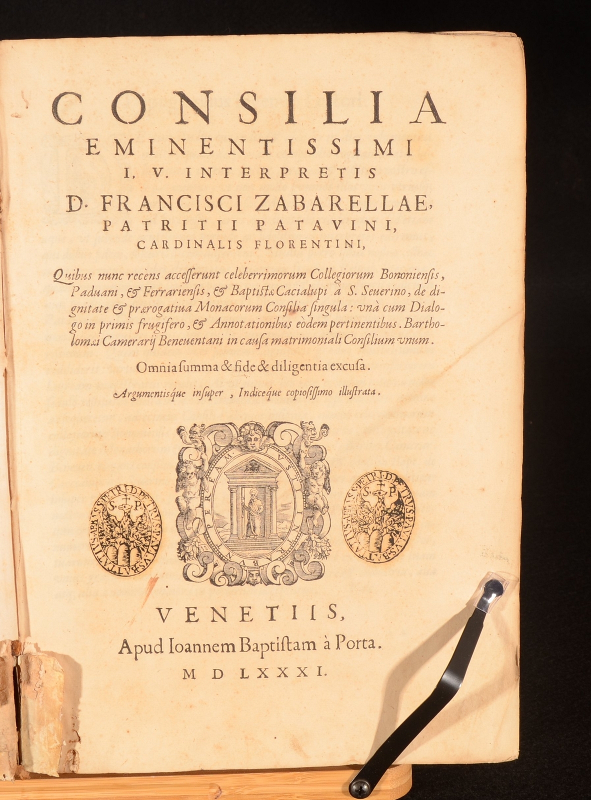 1581 Consilia Eminentissimi I. V. Francesco Zabarella Latin Very Scarce 1st