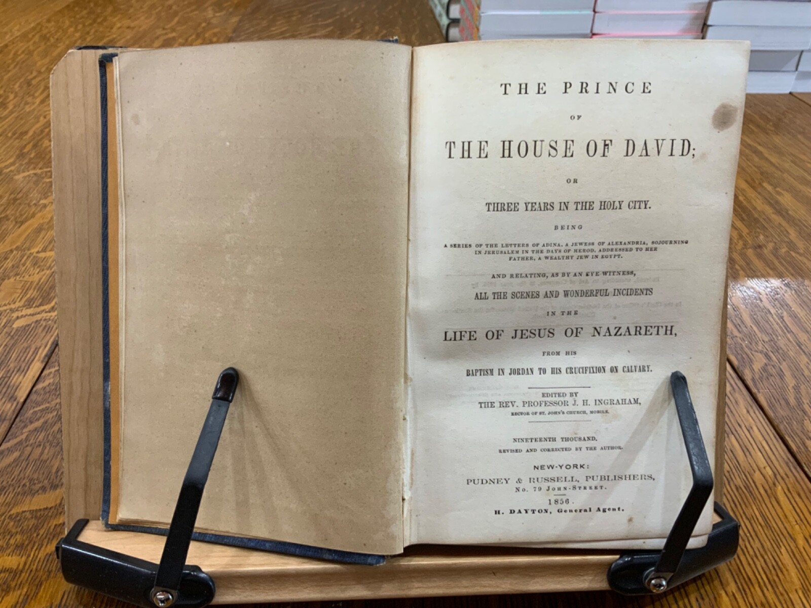 1856 The Prince of the House of David, Joseph H. Ingraham, Revised Edition