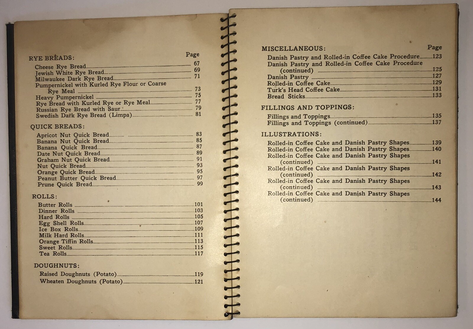 General Mills Specialty Bread Formulas (1935-1936) G M Specialty Bread School