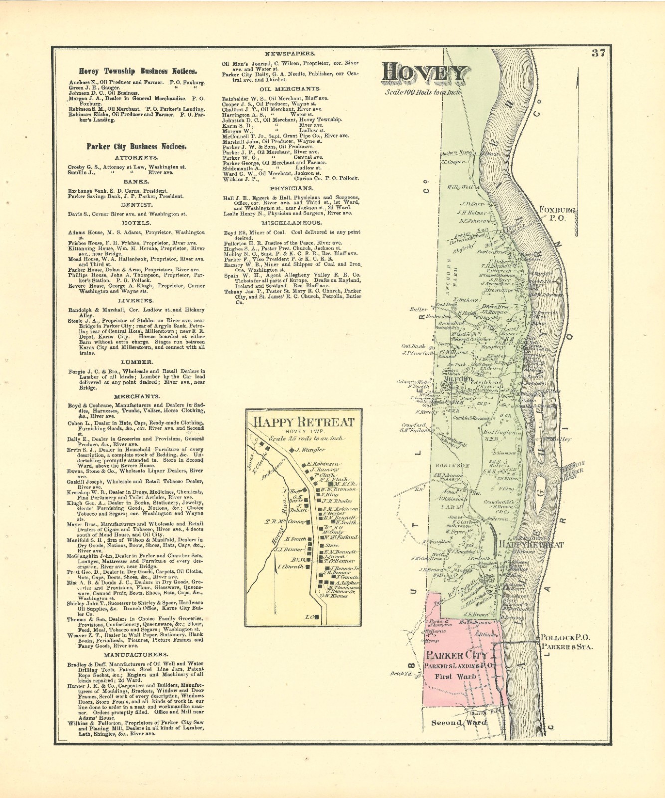 Atlas Armstrong County (PA,Pennsylvania,Genealogy): 1876 (Original)