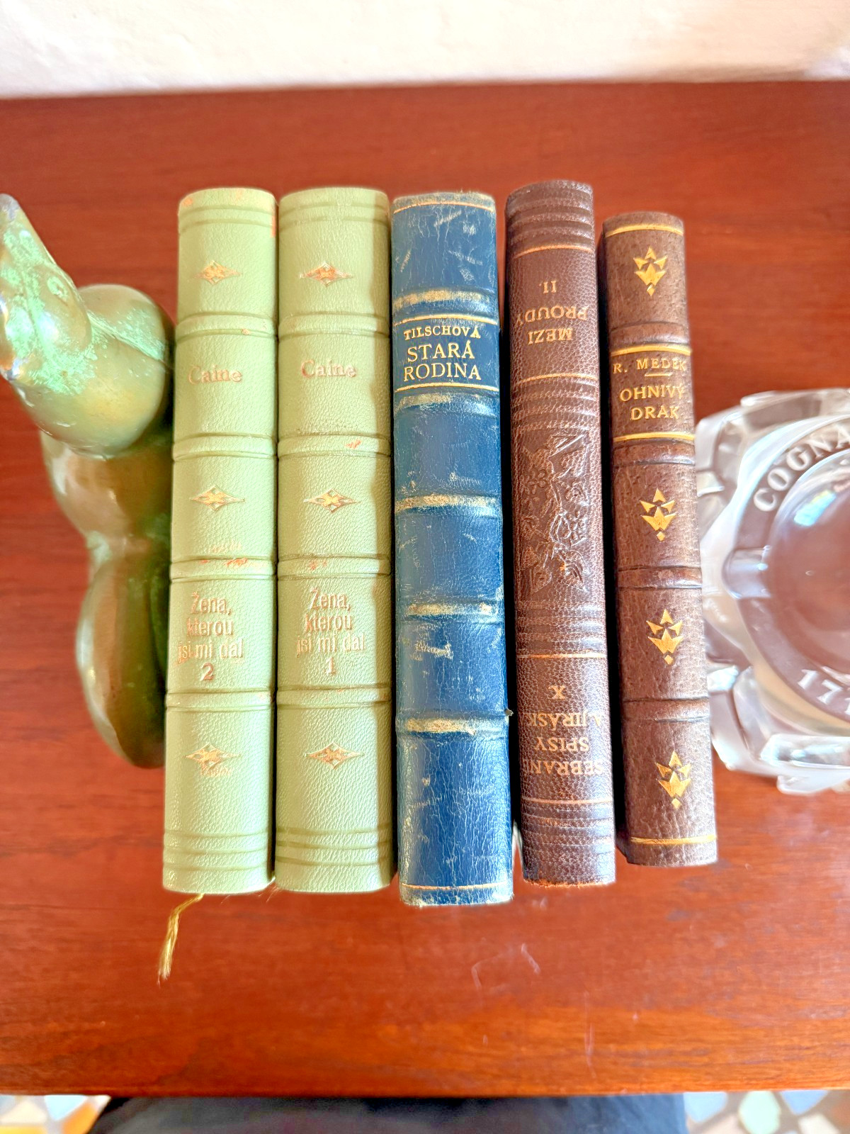 Lot of 5 Decorative Leather FINE BINDING books
