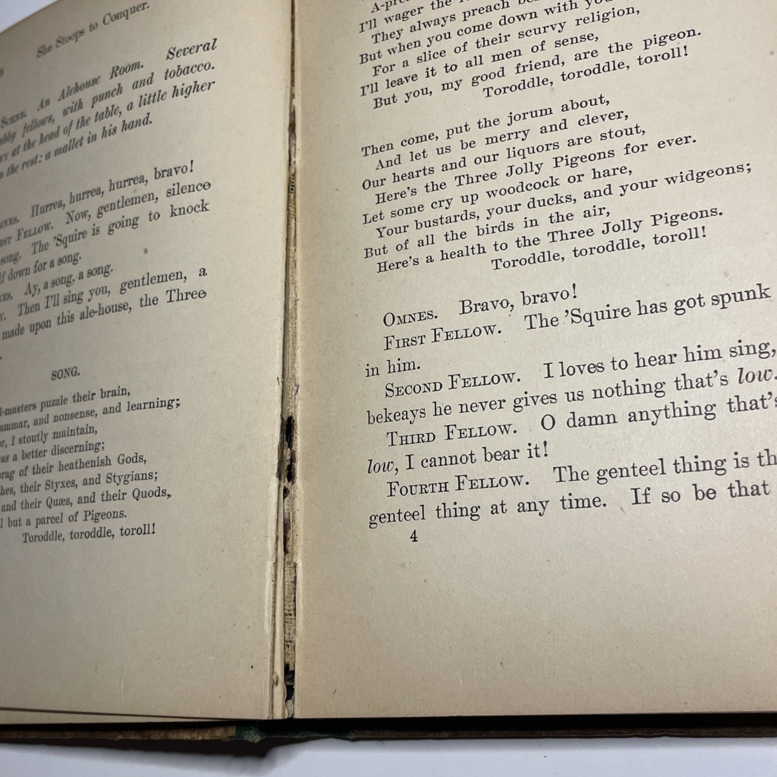 1899 She Stoops To Conquer Henry Altemus Antique Art Nouveau Hardcover Book EUC