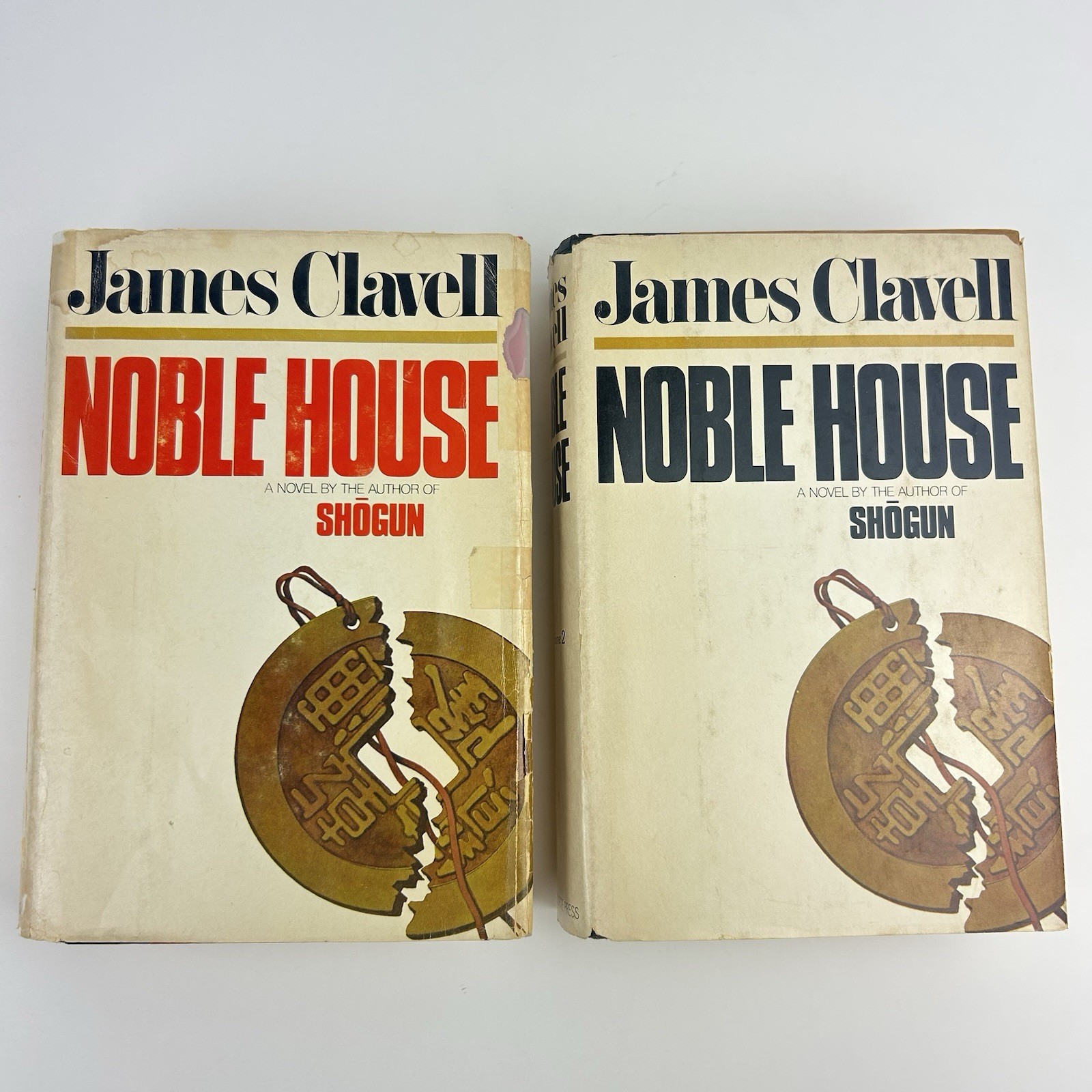 Noble House by James Clavell (1981 Hardcover) Book Club Edition Volume 1 And 2
