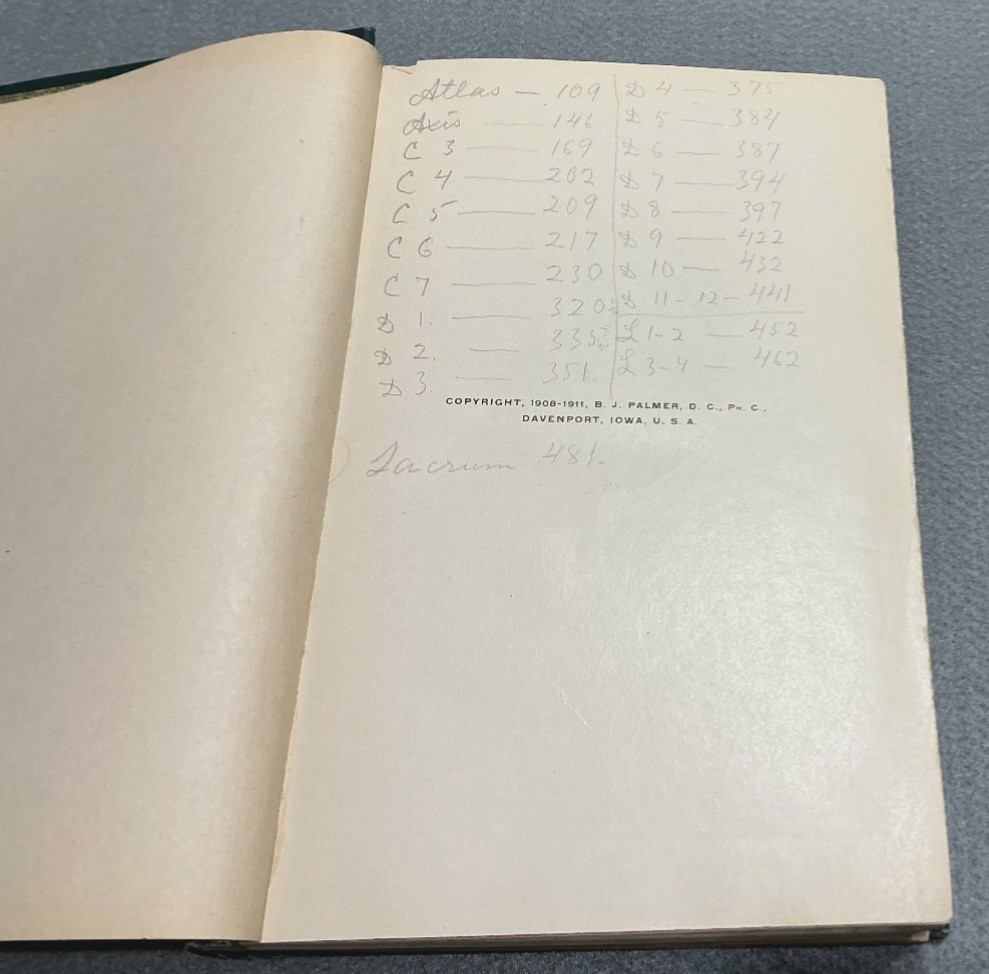 OLD PALMER CHIROPRACTOR BOOK CHIROPRATIC ADJUSTMENTS PHILOSOPHY PRINCIPLES 1911