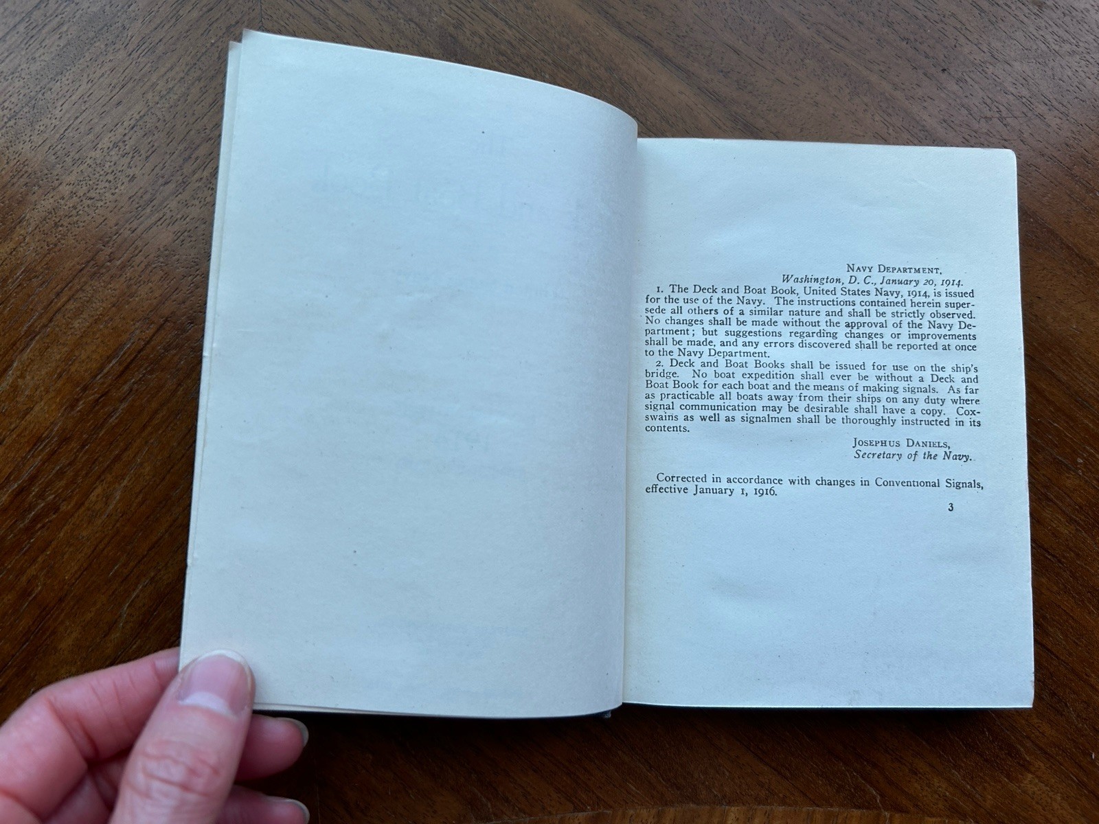 The Deck Boat Book of United States Navy 1918 + Handwritten Notes & Paperwork