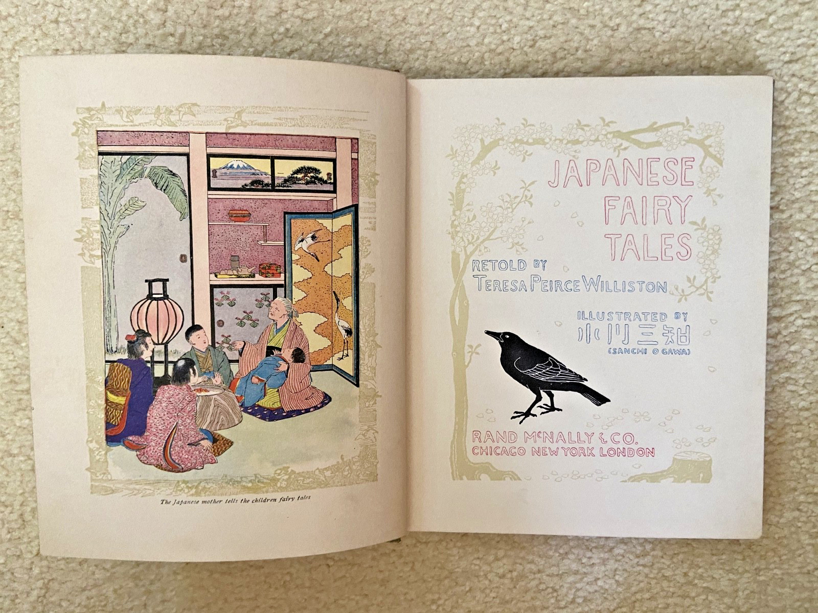 JAPANESE FAIRY TALES Teresa Peirce Williston Rand McNally 1928 HC Illustrated