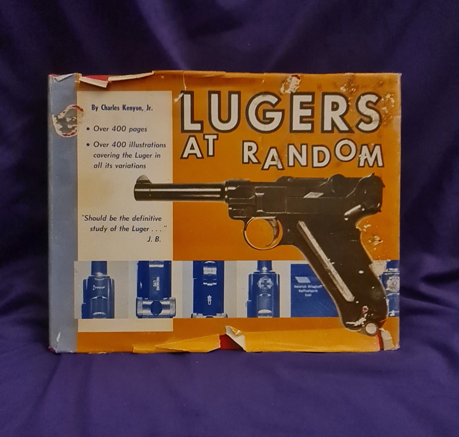 LUGERS AT RANDOM : by Charles Kenyon, 1969 1st Edition, 1st Printing, HC, DJ