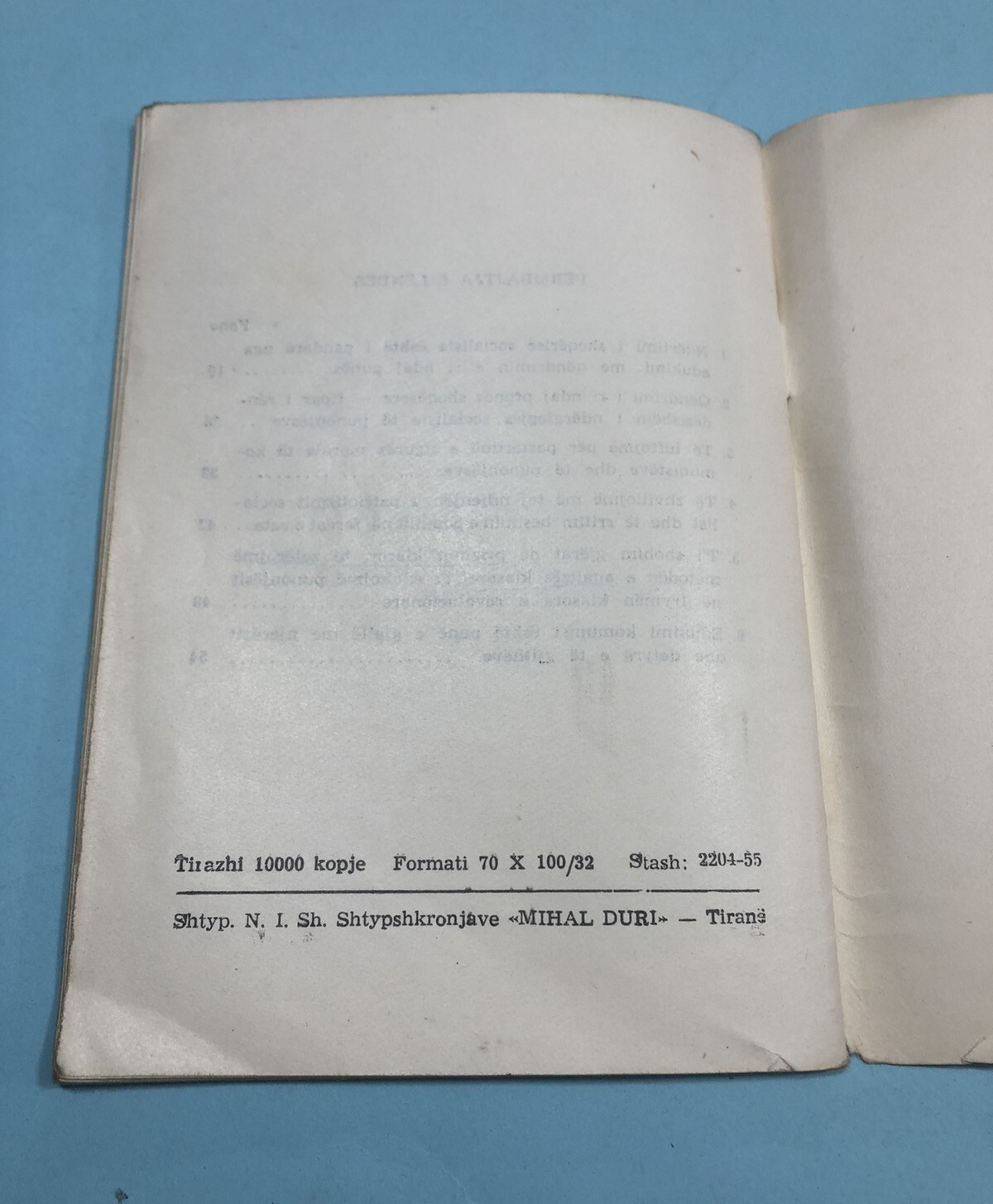 OLD ALBANIA BOOK RAMIZ ALIA-RAPORT MBI FORCIMIN PPSH-1964-COMUNISM TIME-54 PAGES