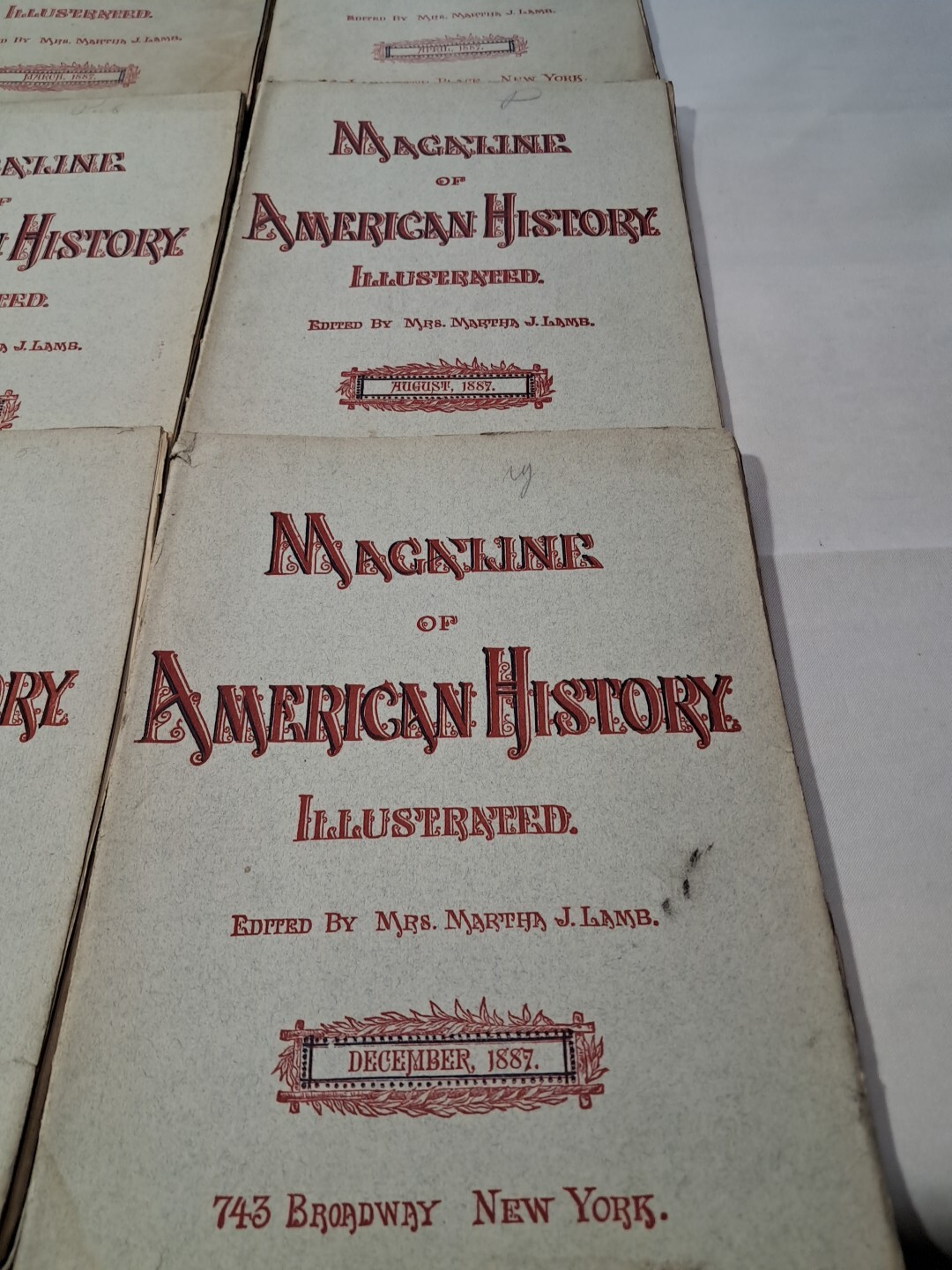 1887 Magazine of American History Illustrated Full Year 12 Issues Antique H93