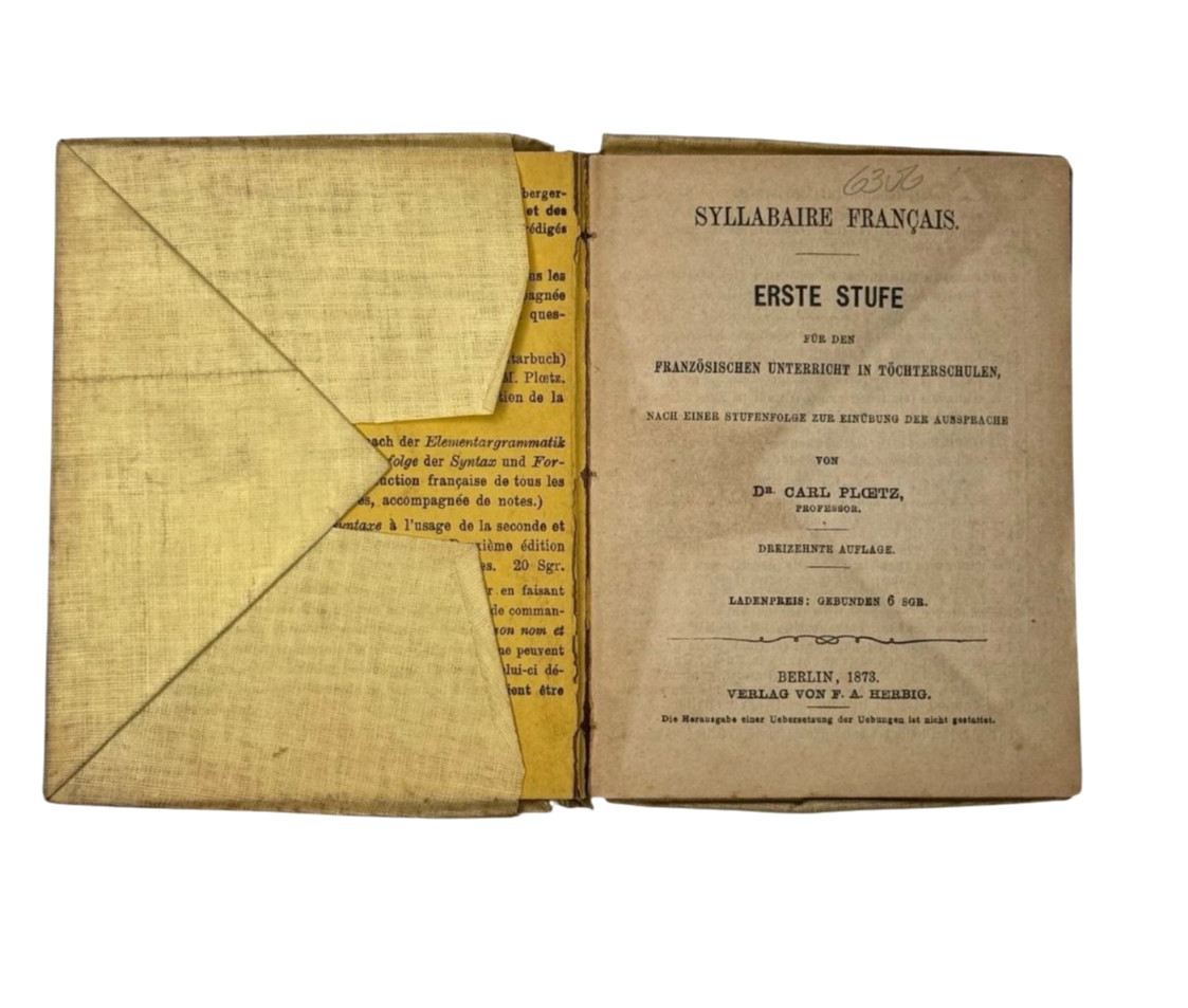 Syllabaire Français Erste Stufe French German Language Book 1873 Hardcover Vellu