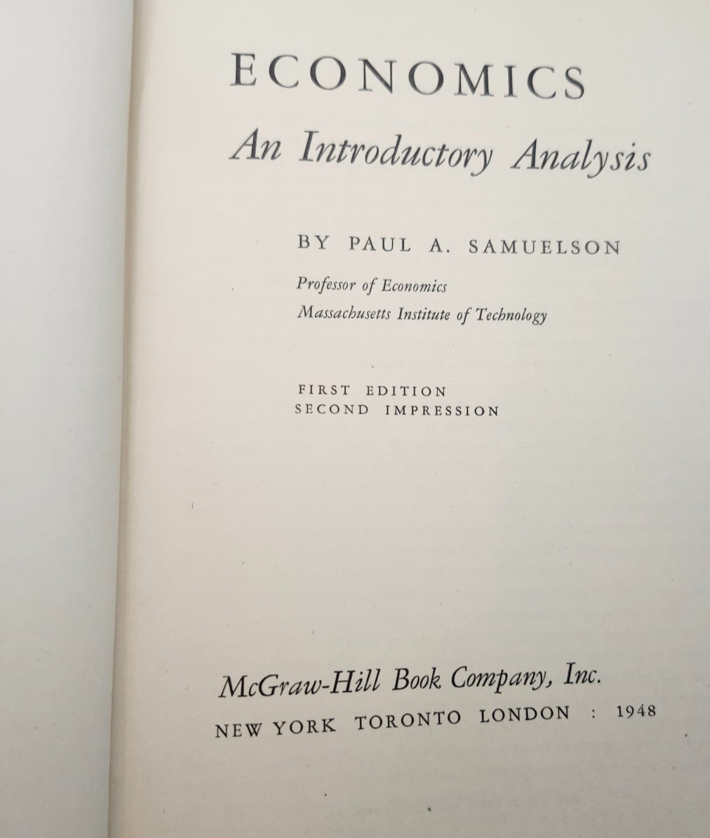 Economics: An Introductory Analysis by Paul Samuelson (Hardcover, 1948 First Ed)
