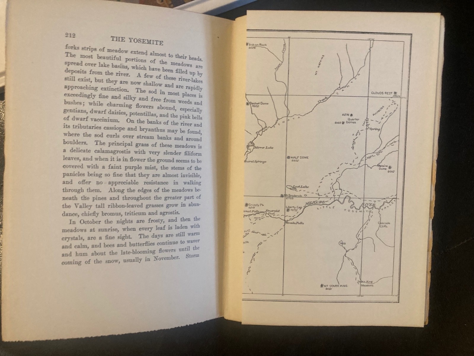 The Yosemite by John Muir, 1912, 1st edition, 1st printing, fold out maps