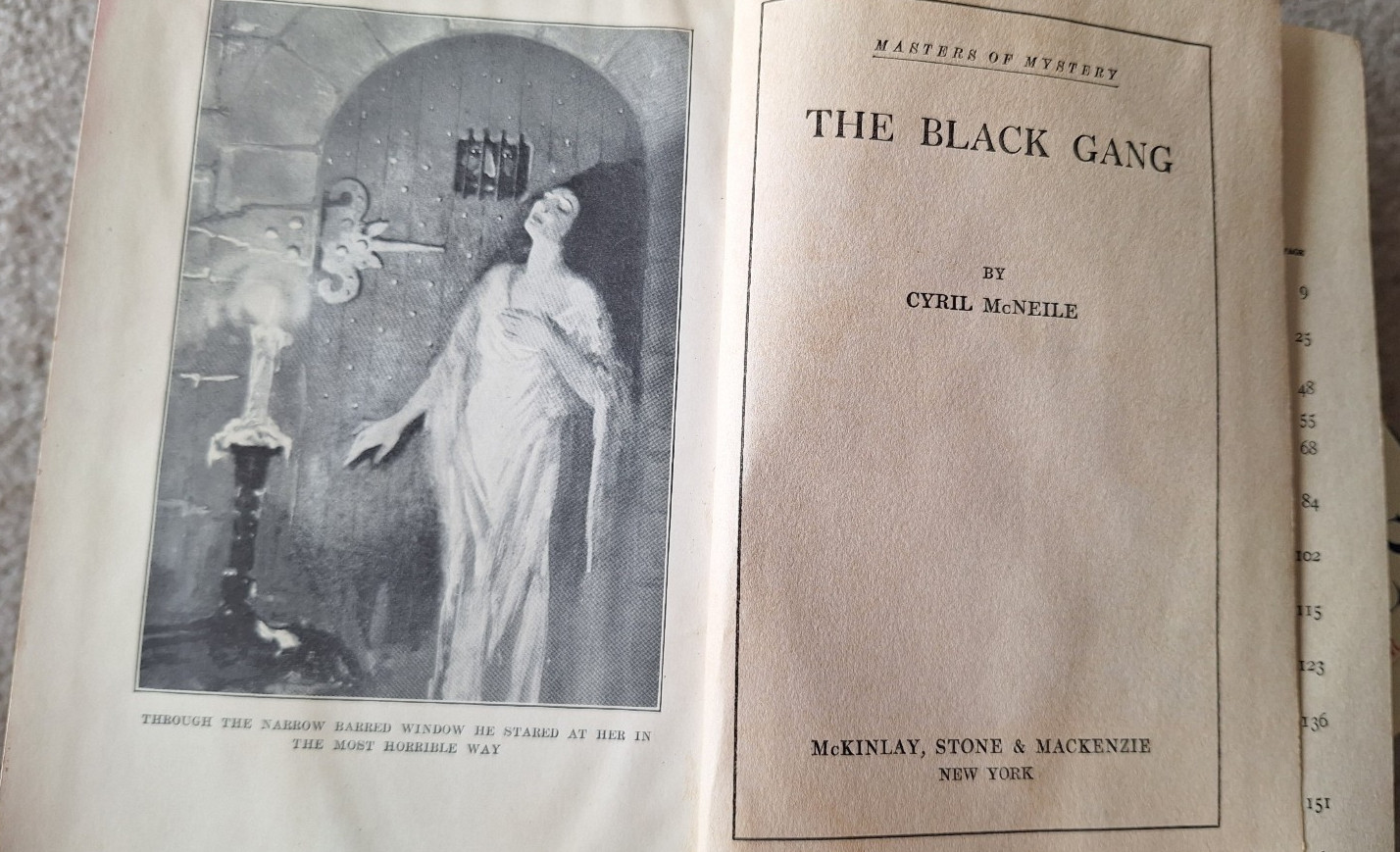 The Black Gang by Cyril McNeile 1922 George H Doran & Co Master of Mystery