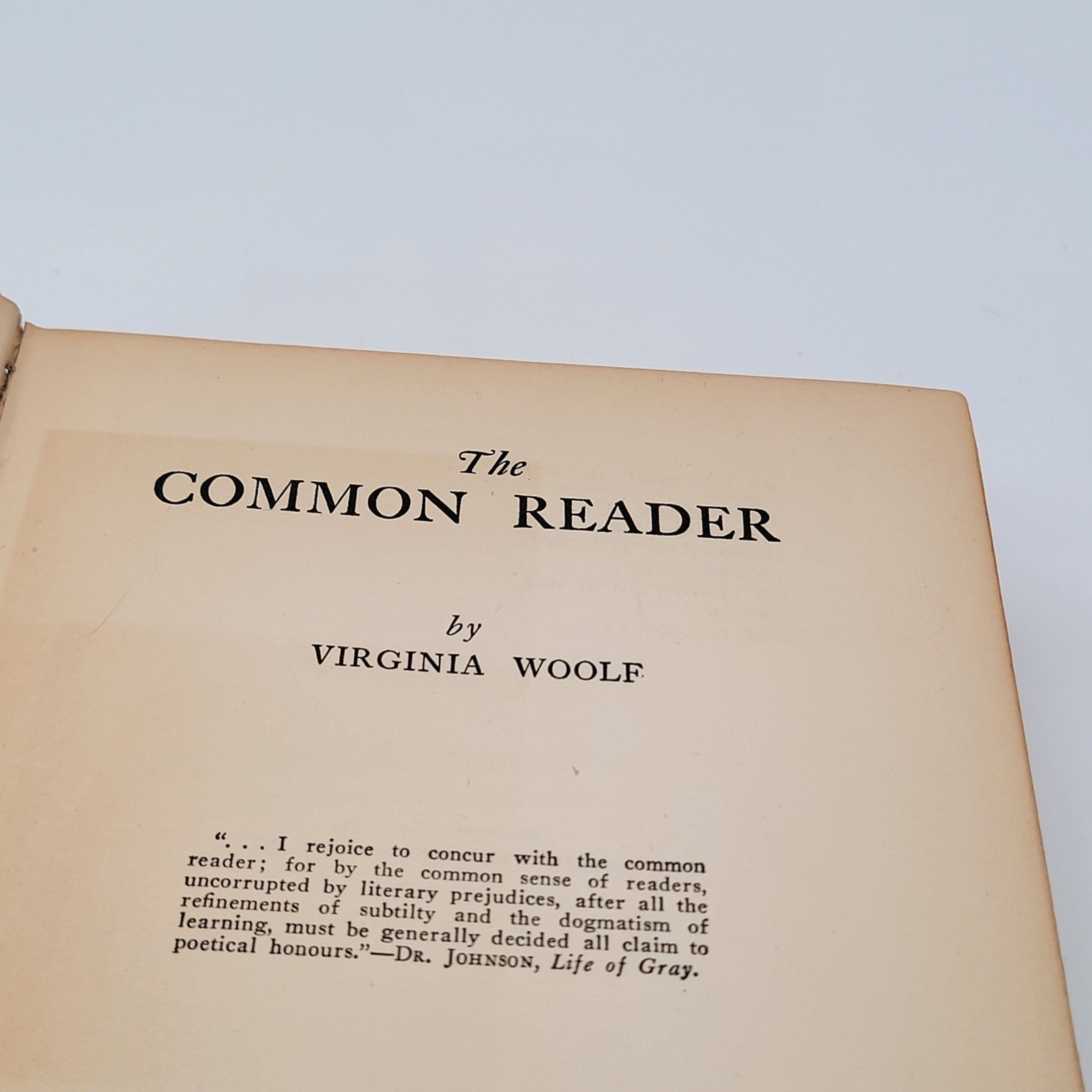 Virginia Woolf The Common Reader Hardcover 1925 Harcourt Brace Red Cloth Fair