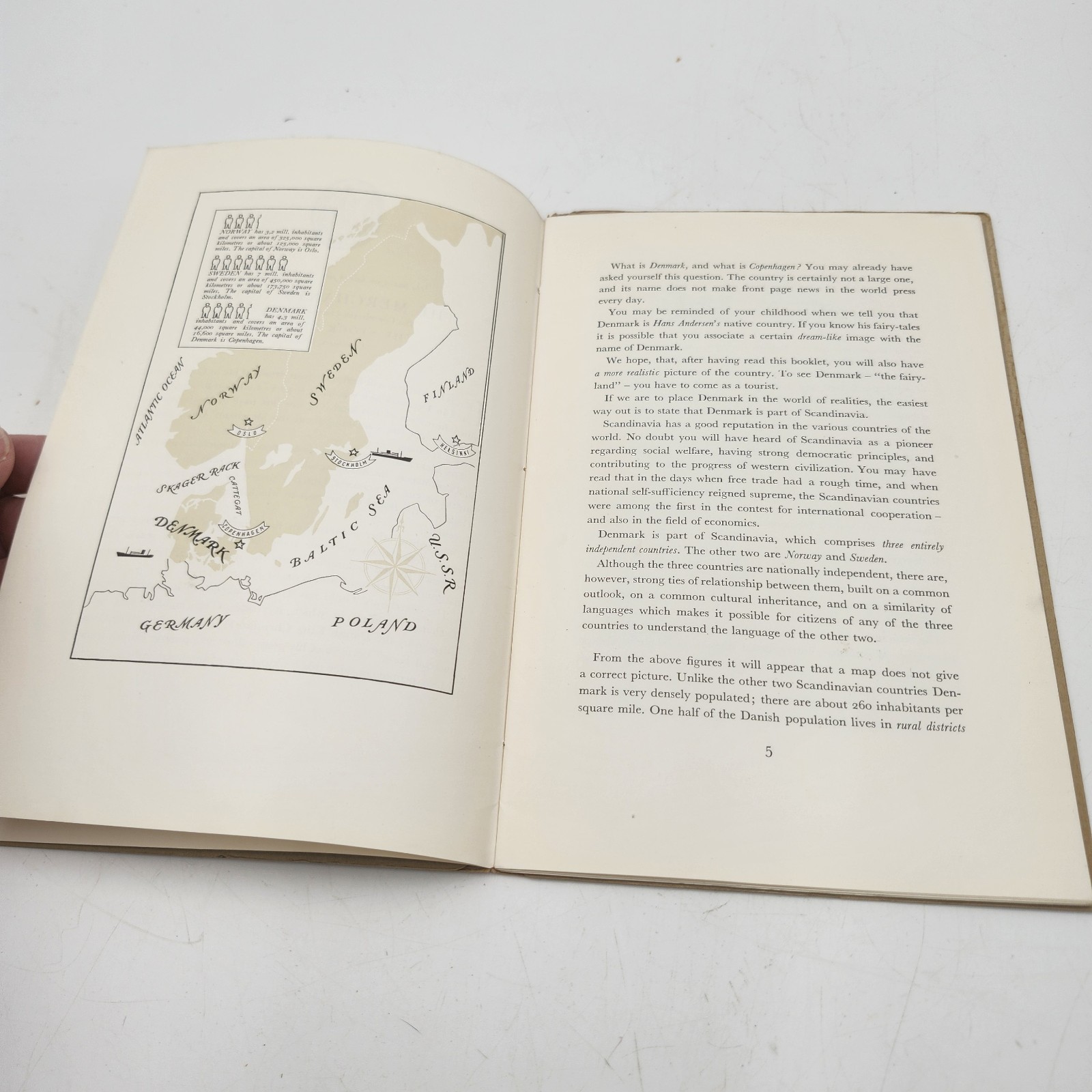 Vintage Travel Book Denmark paperback