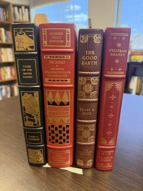 Lot of 4 Franklin Library Leather Books First Ed Michener Buck Picasso