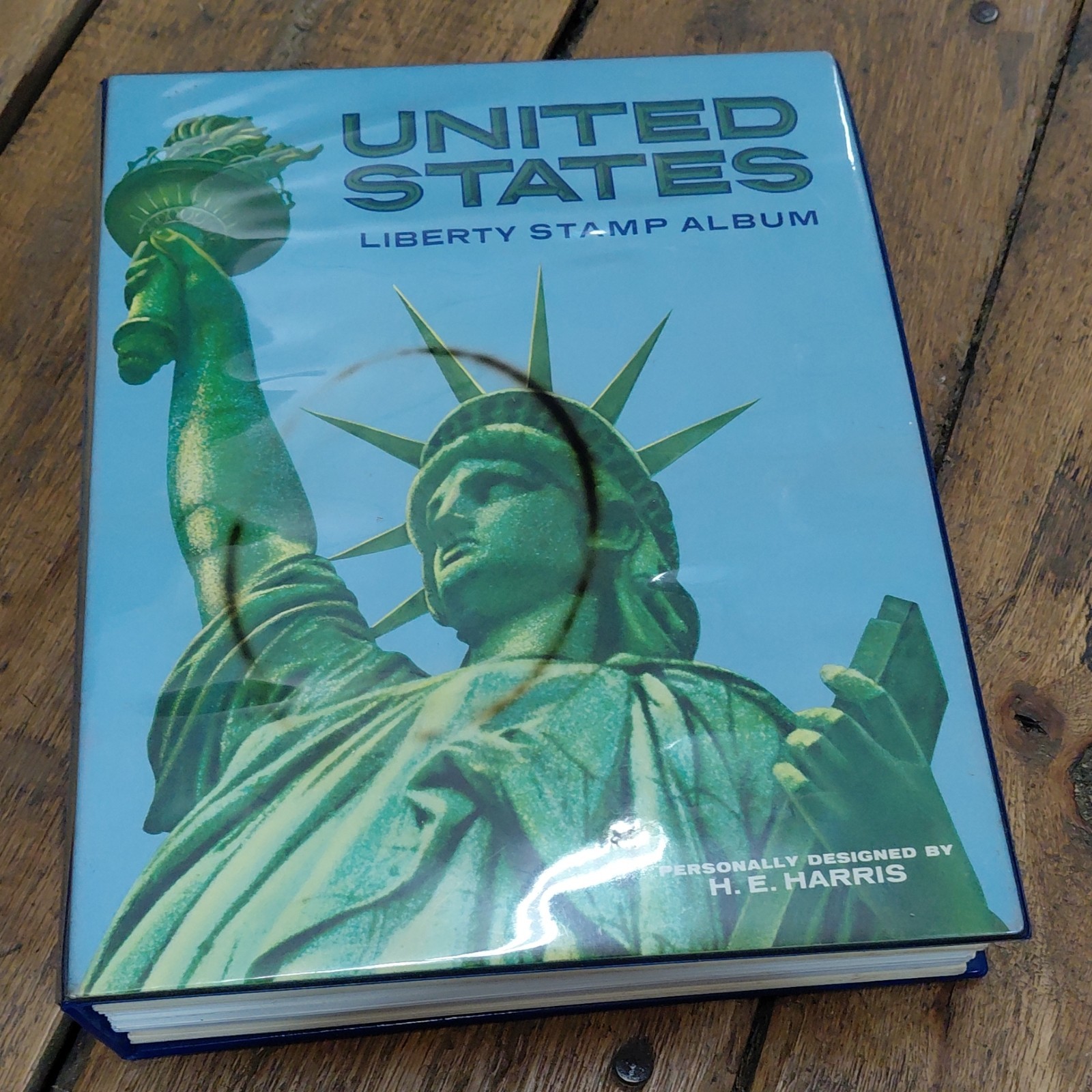 Vintage United States Liberty Stamp Album by H.E. Harris & Co. 500+ Stamps