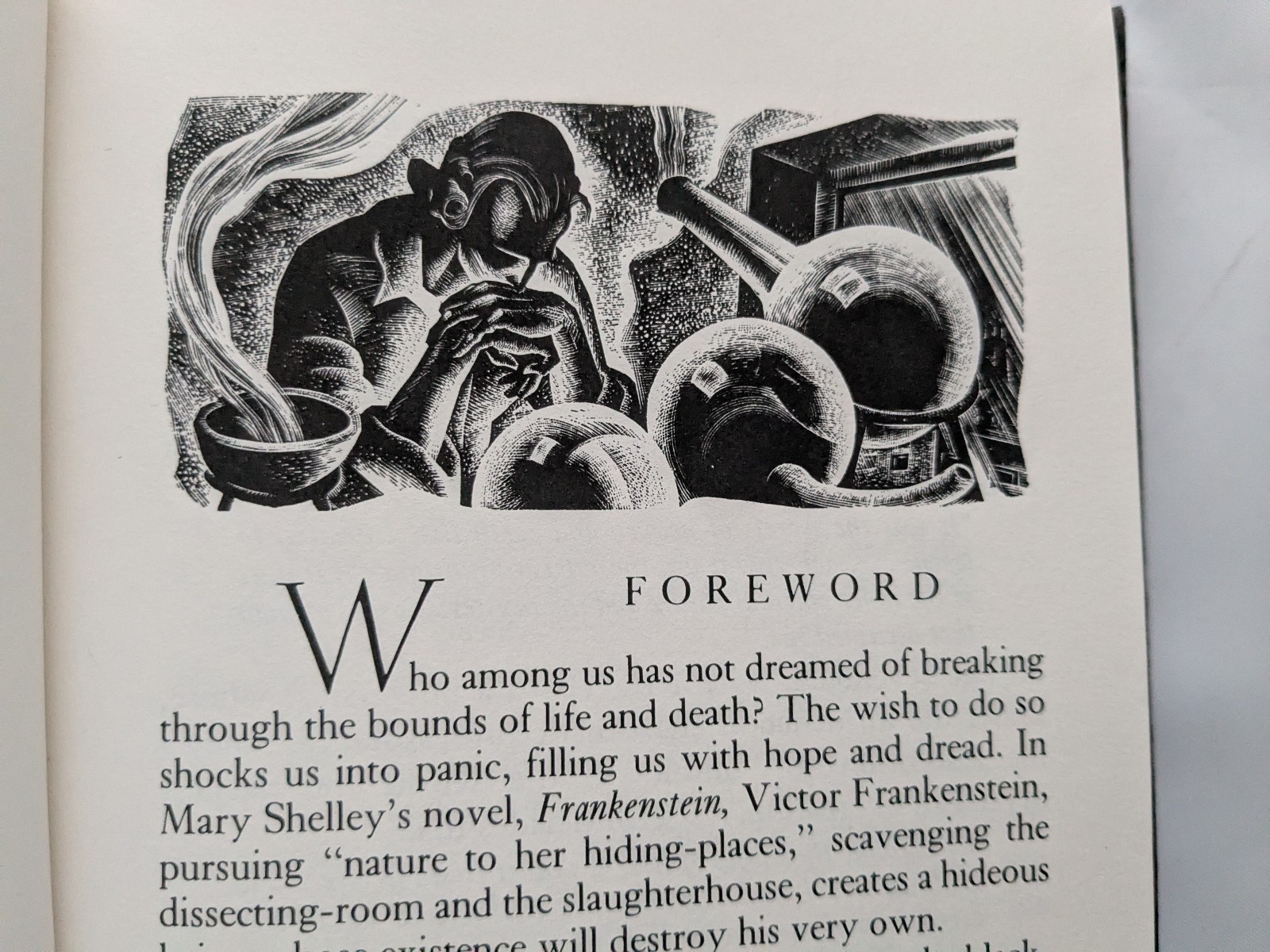 Frankenstein Mary Wollstonecraft Illus Lynd Ward Custom Art Binding 1994 reprint
