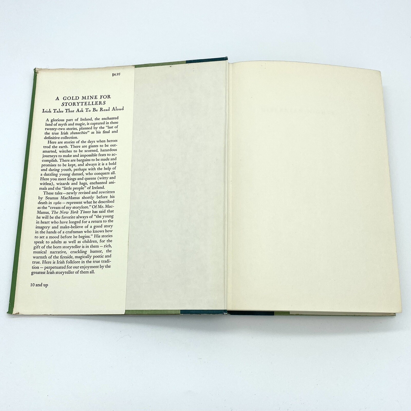 Hibernian Nights By Seumas MacManus Macmillan 1963 First Printing Hardcover