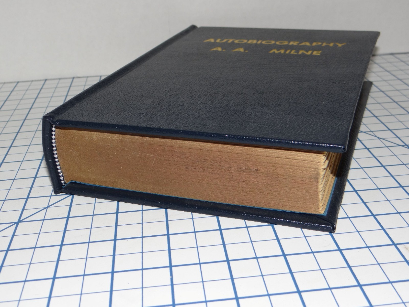 AUTOBIOGRAPHY by A. A. Milne Rebound Bonded Leather Book First Edition 1939