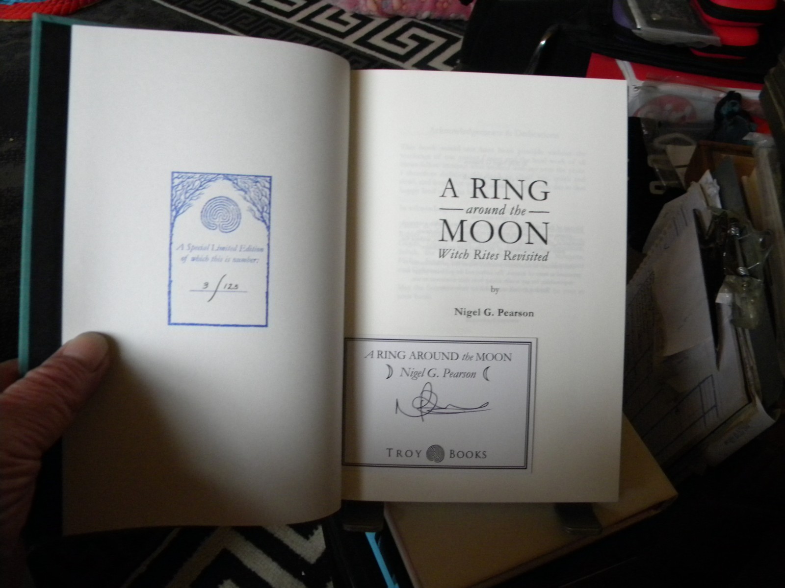 Ring around the Moon – Nigel G Pearson – Troy Books – 1st & Ltd no 3 & Signed