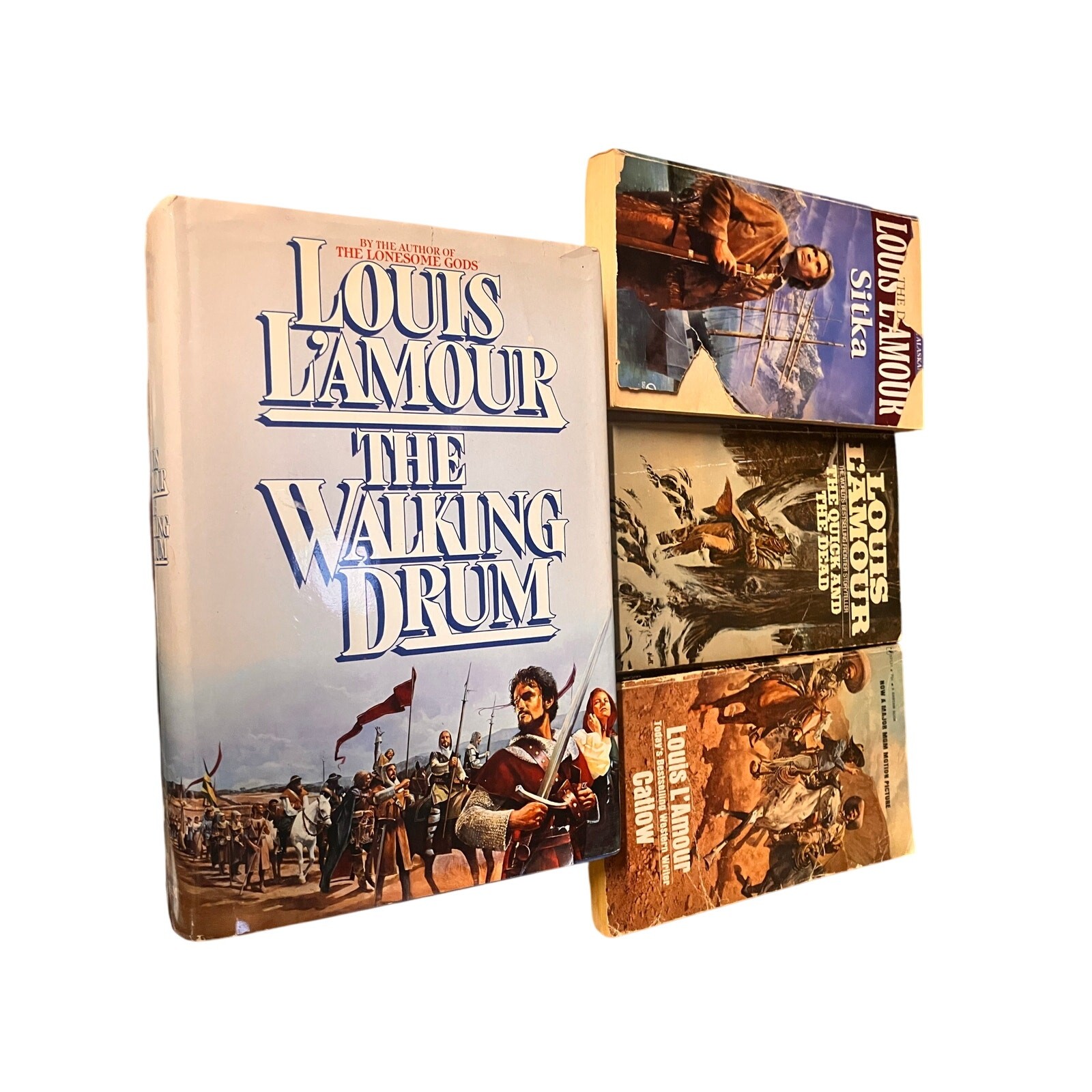 Louis L’Amour Book Lot of (4) Walking Drums, Catlow, Quick & the Dead, Sitka, PB