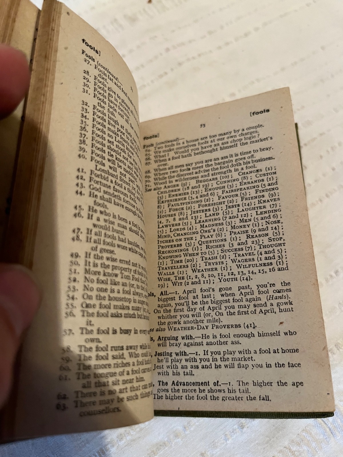 Proverbs and Maxims Cassell’s Pocket Reference Library Small Vintage Book 1919