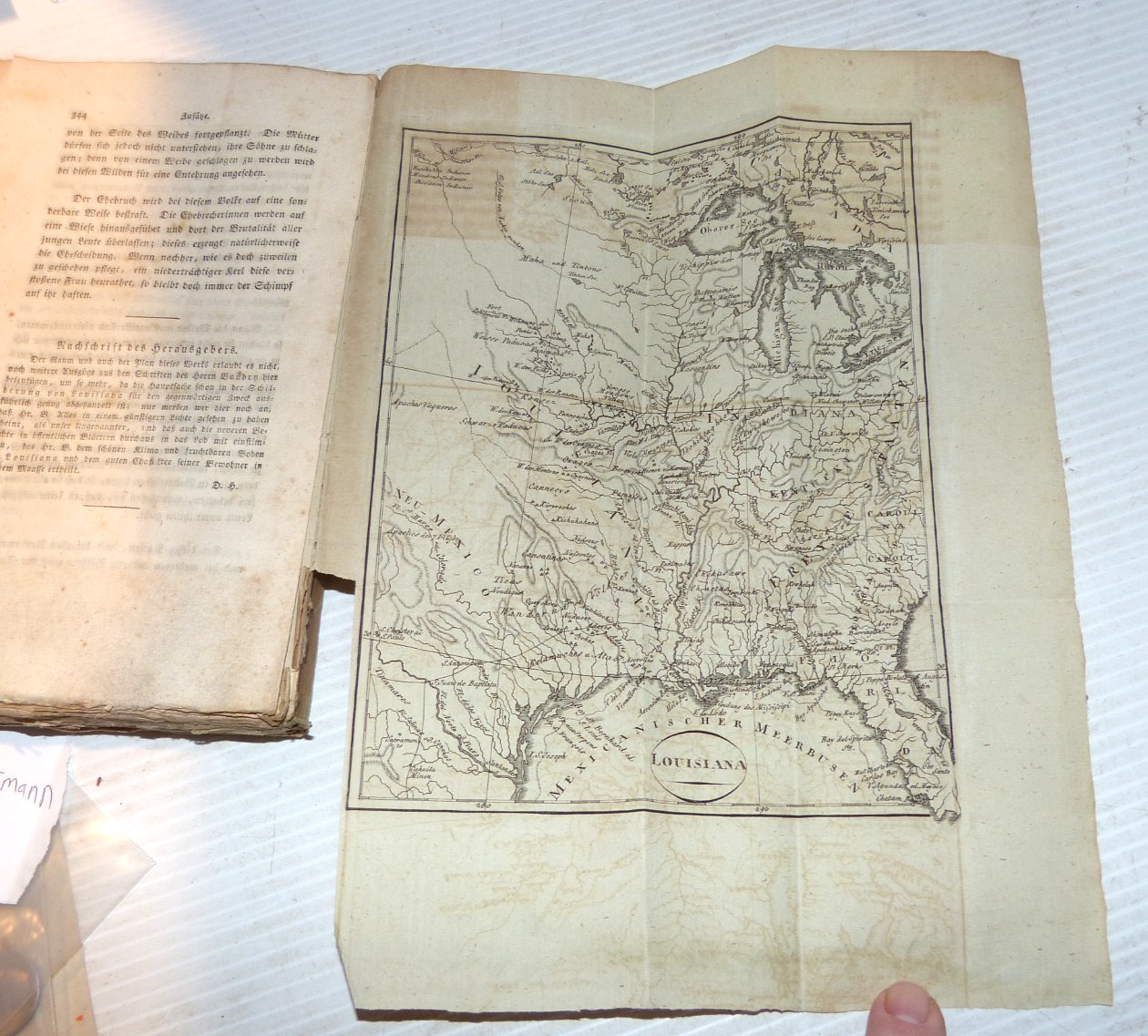 1804 German Book Berquin Duvallon Description Of Louisiana W Map Ehrmann