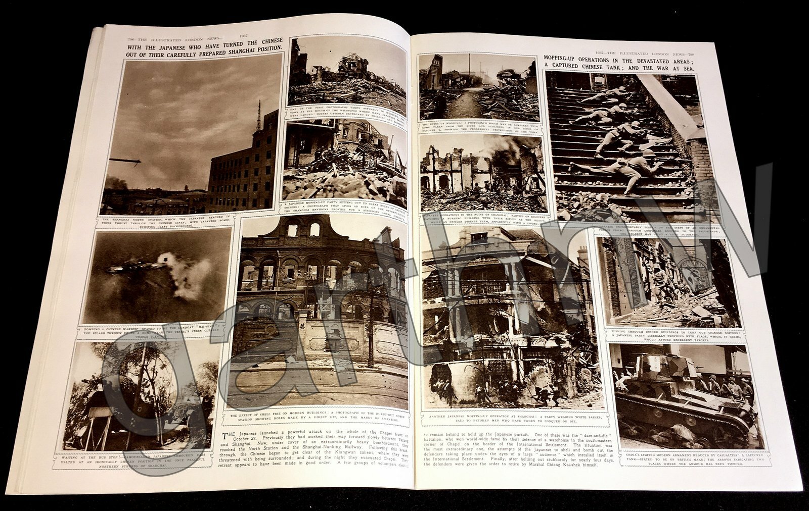 SHANGHAI CHINA 1937 JAPANESE ARMY MOP-UP AND TAKEOVER PICTORIAL NORTH STATION