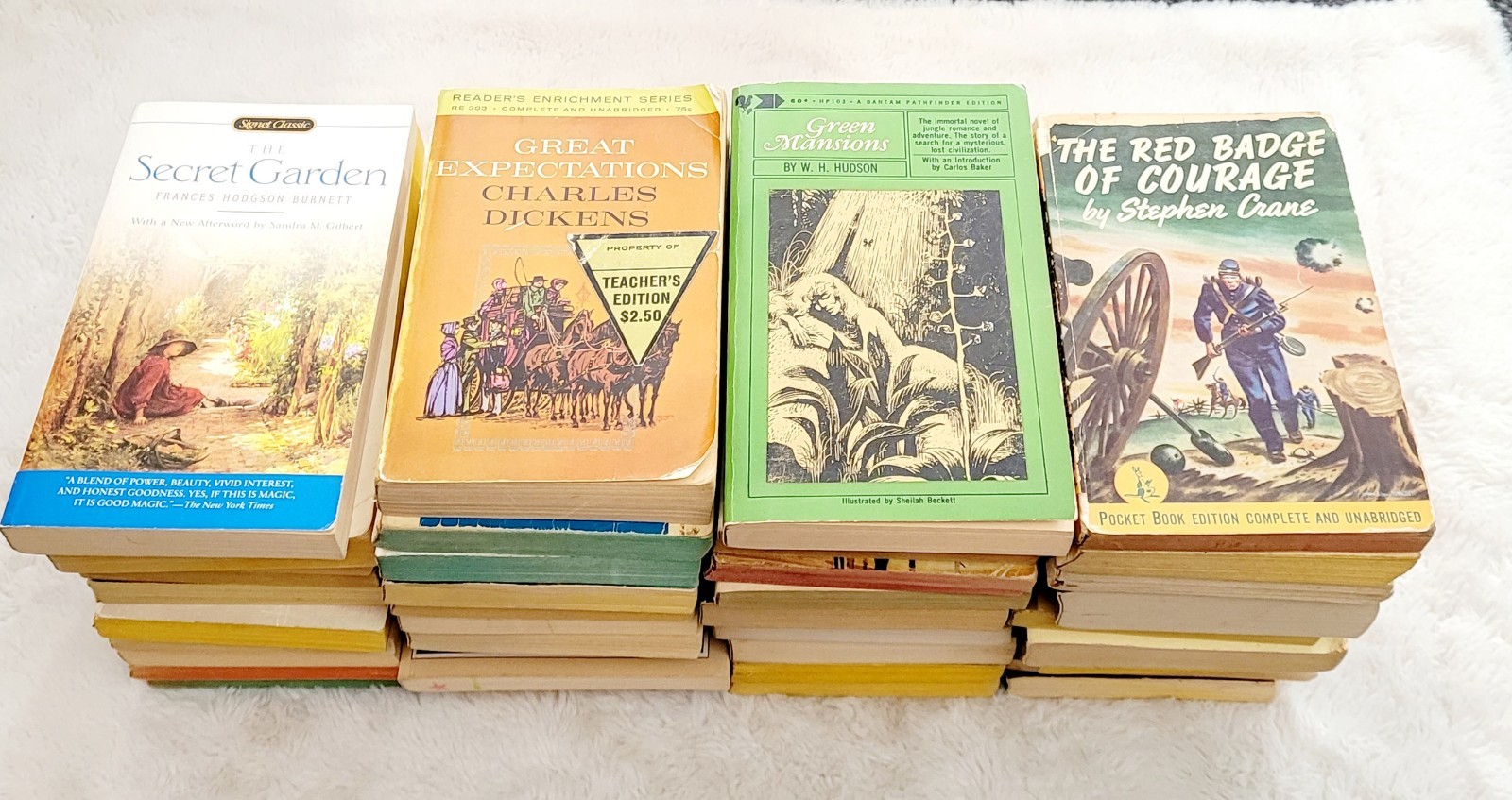 Random Book Lot 10 Vintage Paperback Books Classic Authors & Titles Mixed Lot